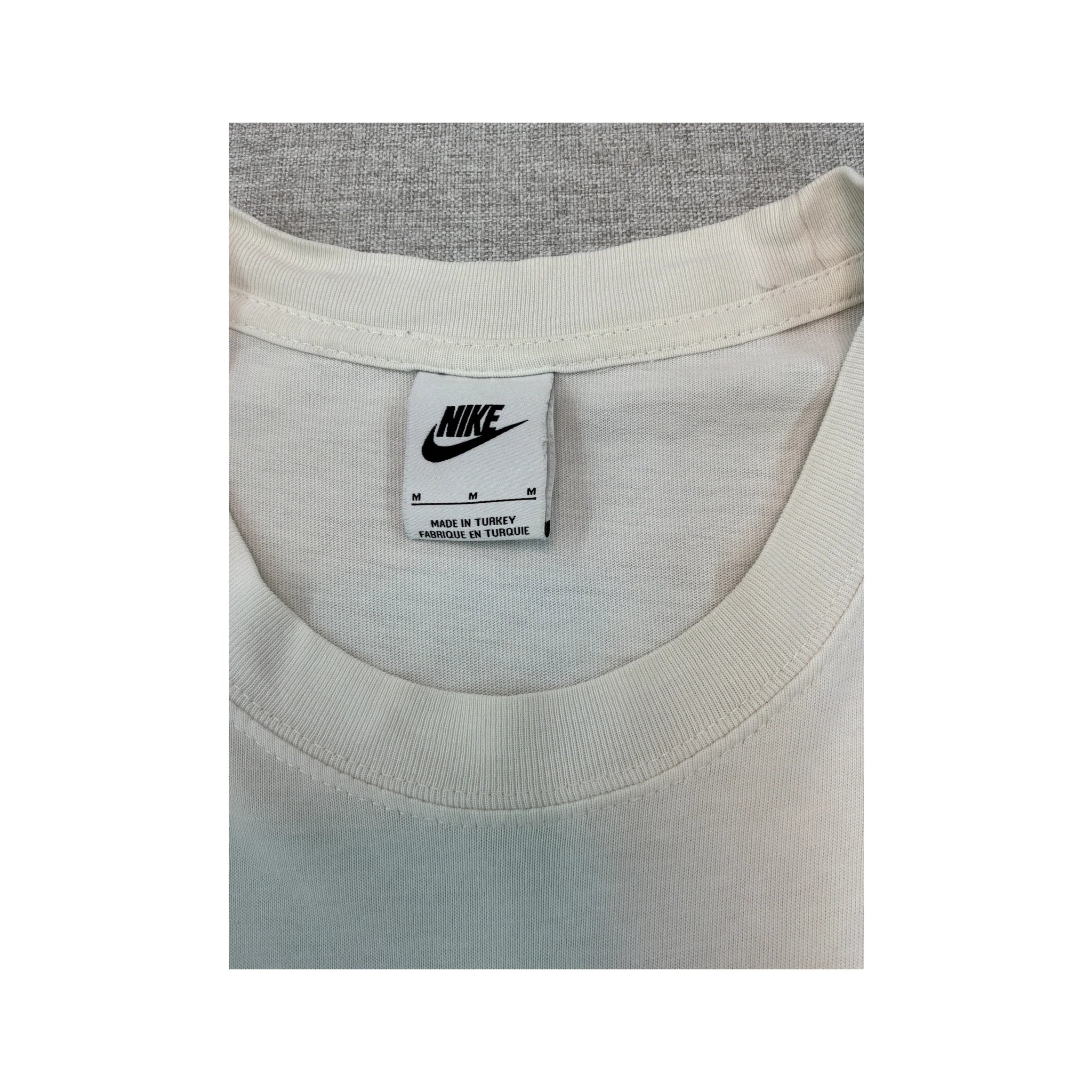 Camisa Nike vintage em algodão com logótipo Bordado e mangas às riscas