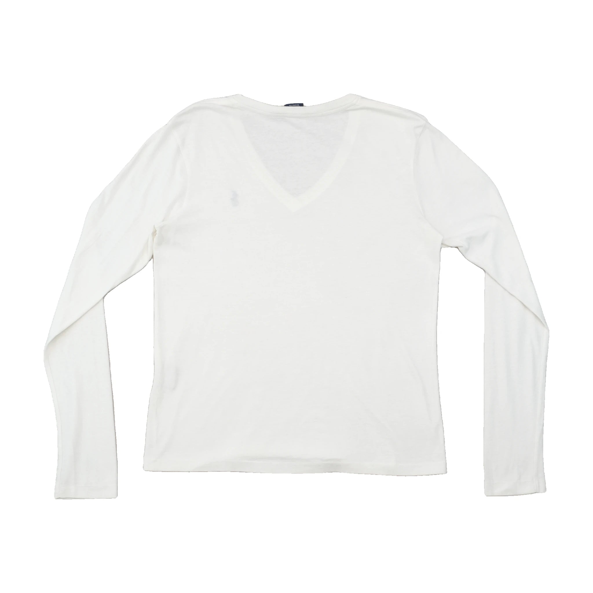Ralph Lauren Sport White Long Sleeve V-Neck Cotton T-Shirt