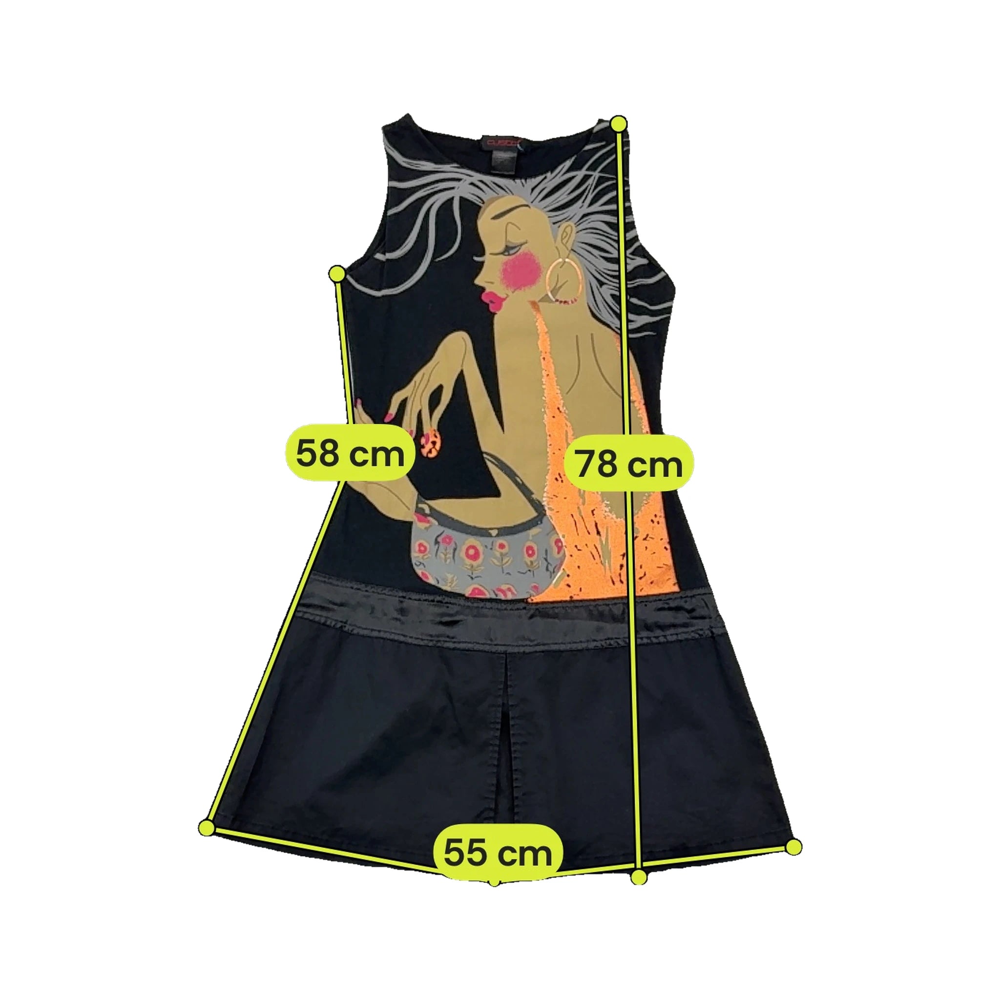 Custom Graphic Sleeveless Mini Dress