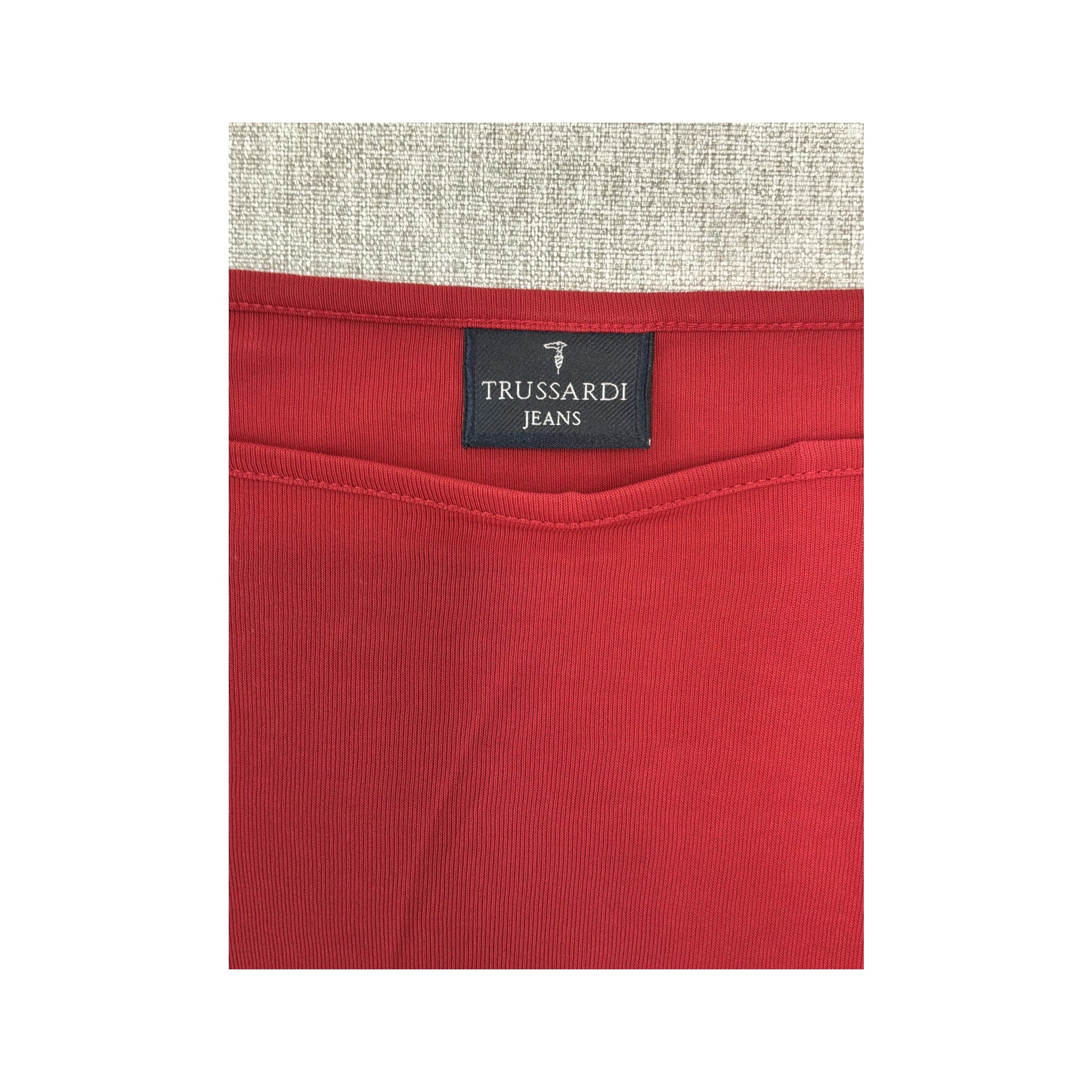 Trussardi Red Knit Skirt