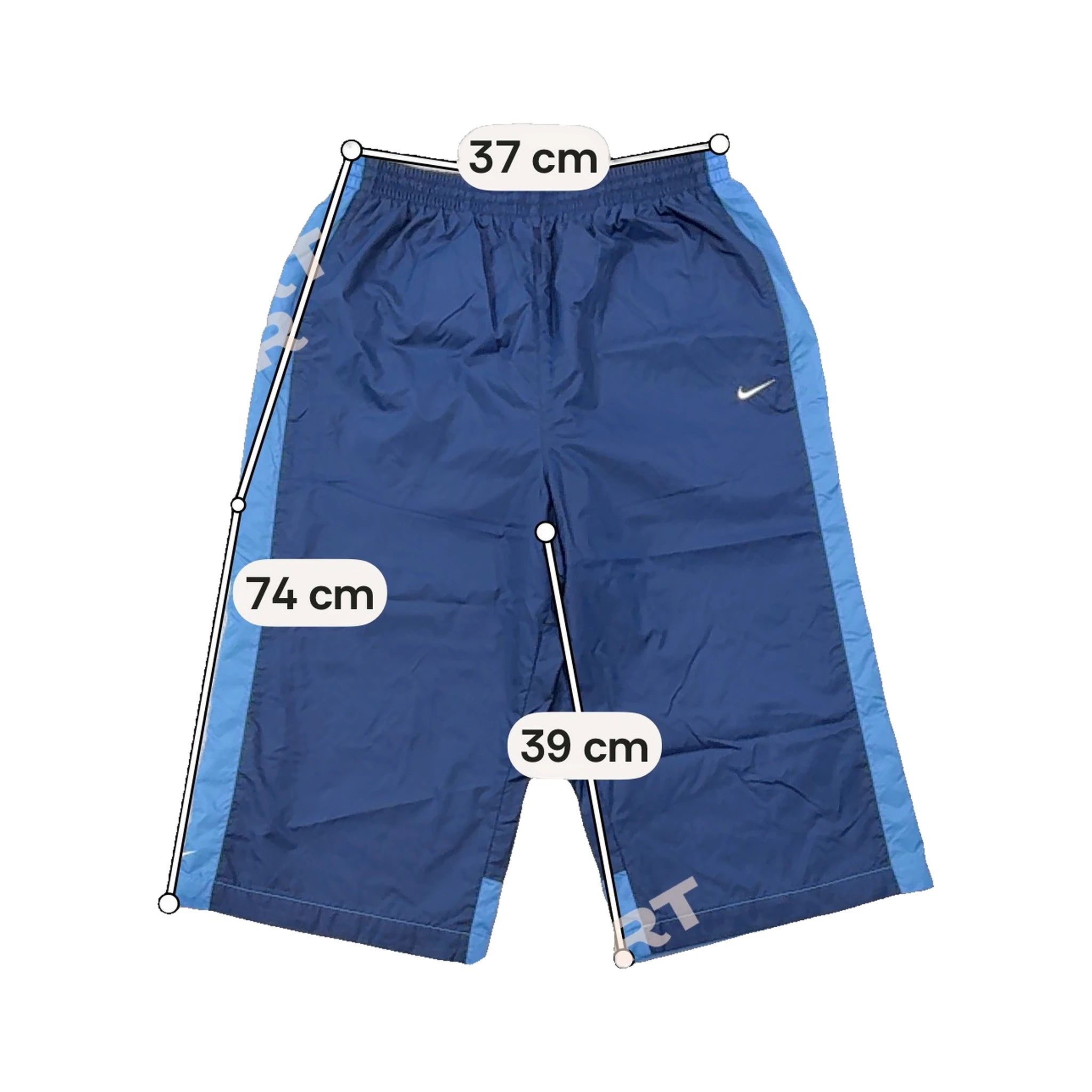 Nike Navy Colorblock Nylon Athletic Shorts