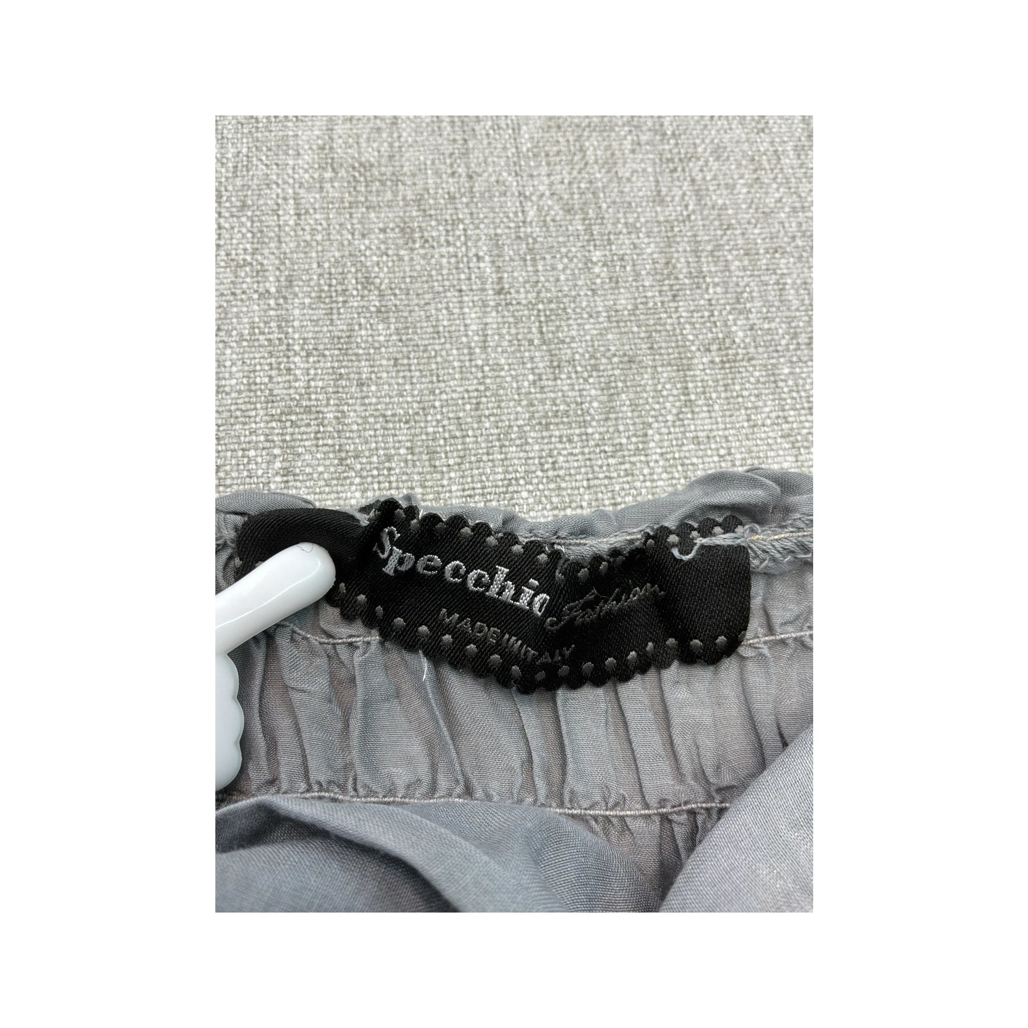 Peccati Gray Sequin Trim Silk Cotton Tank Top