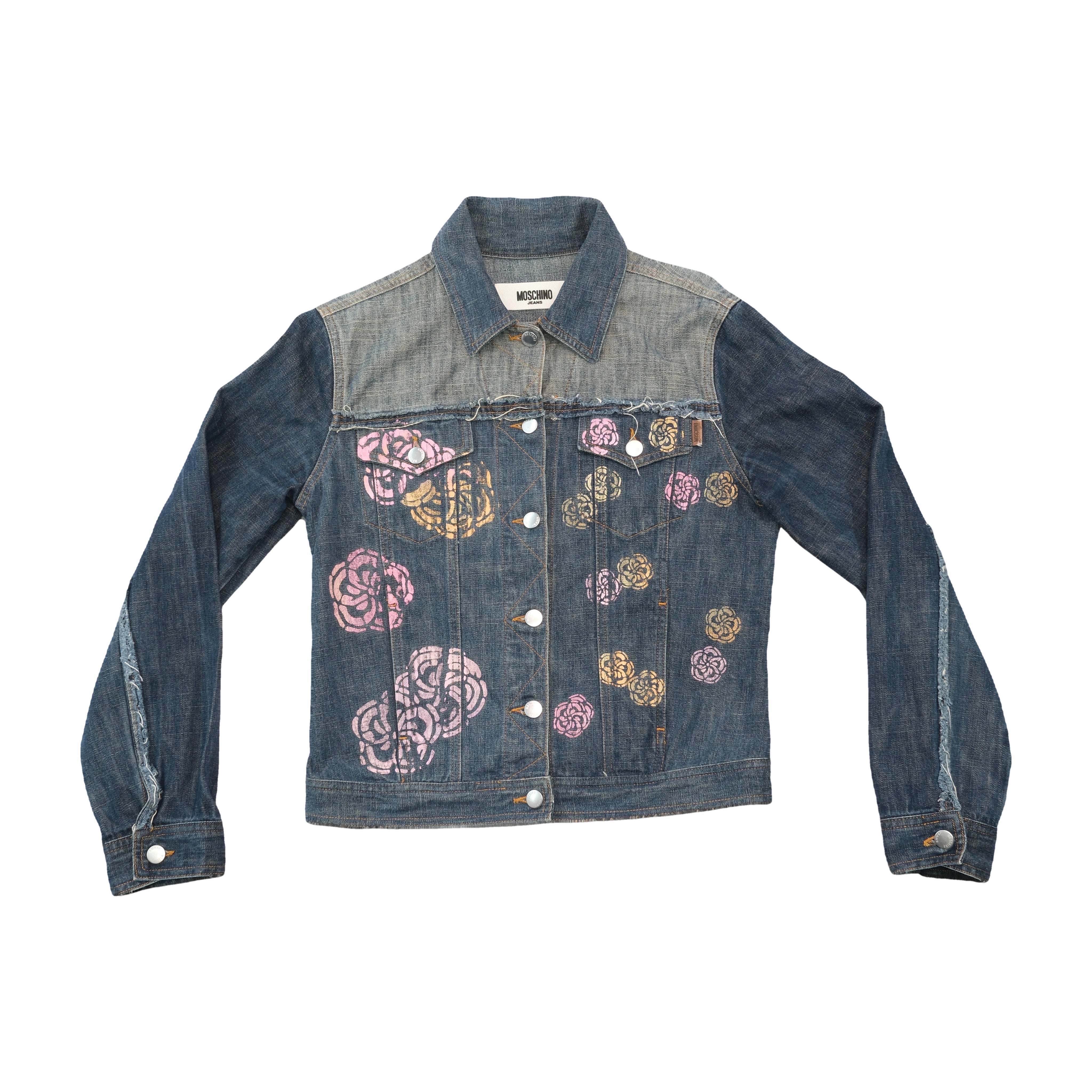 Moschino Jeans Floral Print Denim Jacket
