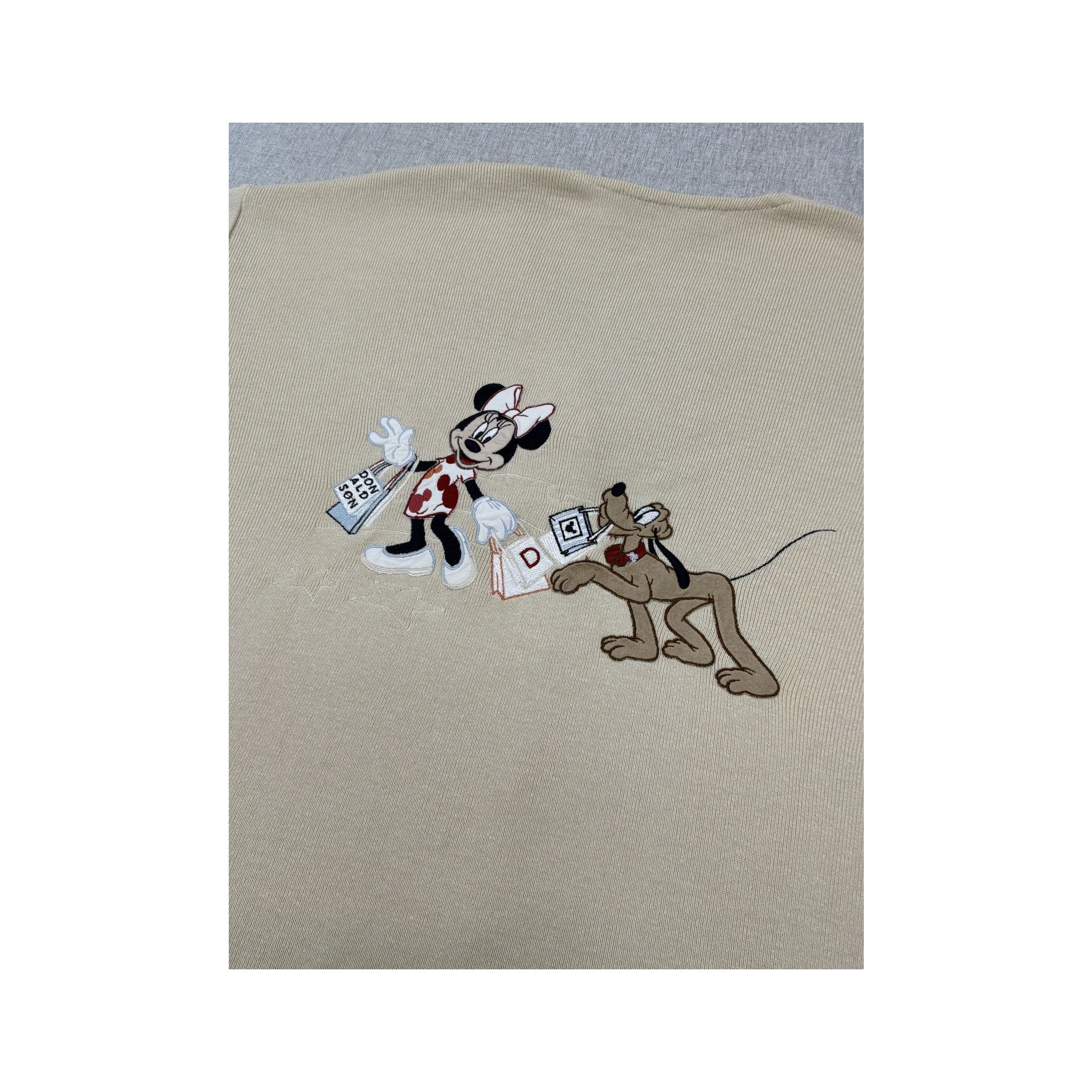 Casaco de malha Donaldson com Minnie Mouse e Pluto Bordados