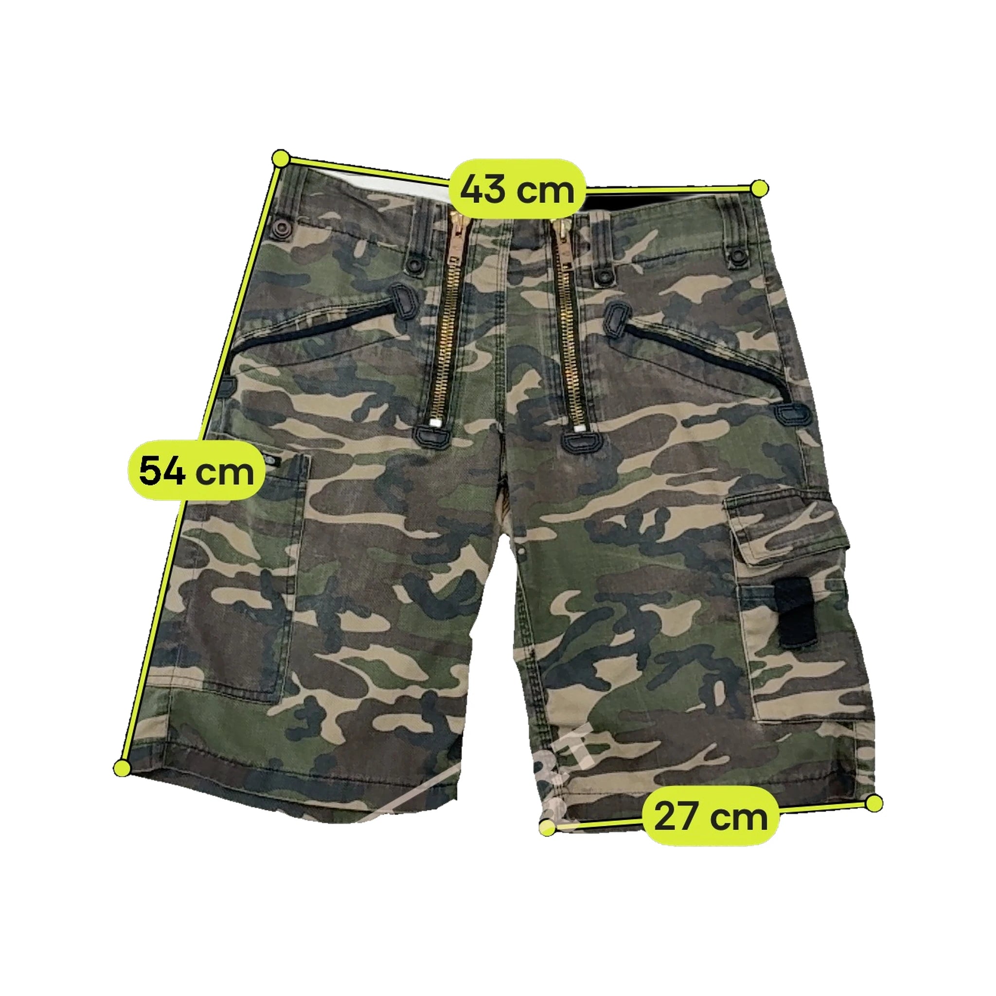 OXSTER Camouflage Double Zip Cargo Shorts