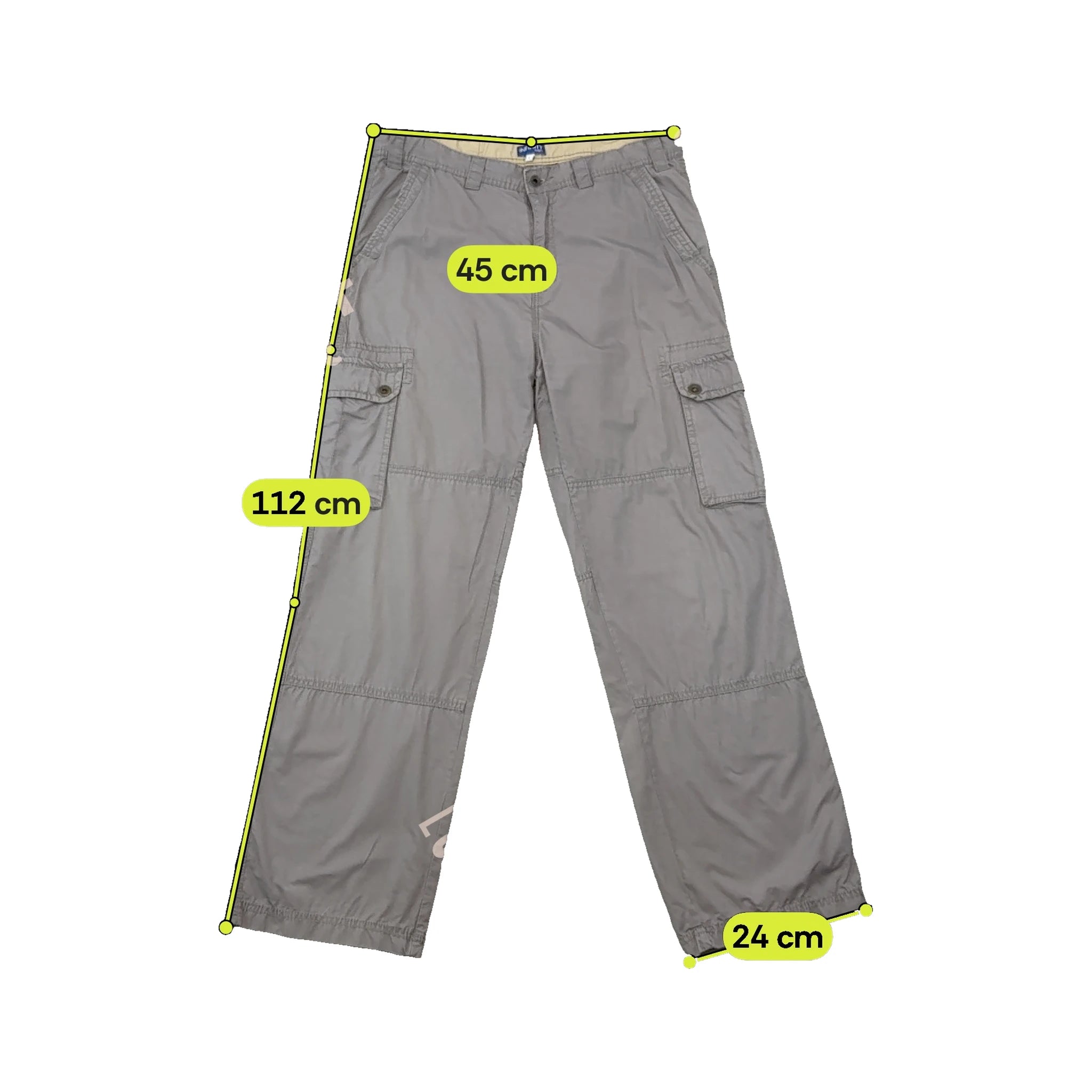 Infinity Man Gray Cotton Utility Cargo Pants