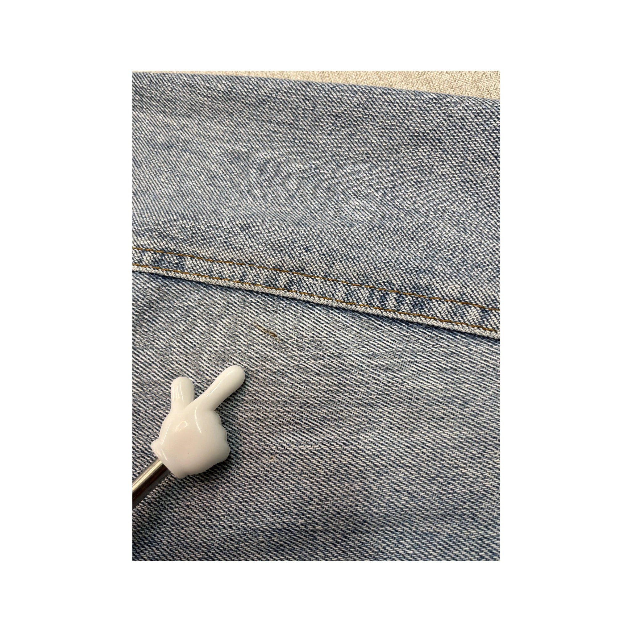 Outsider Italia Vintage Light Wash Cotton Denim Trucker Jacket