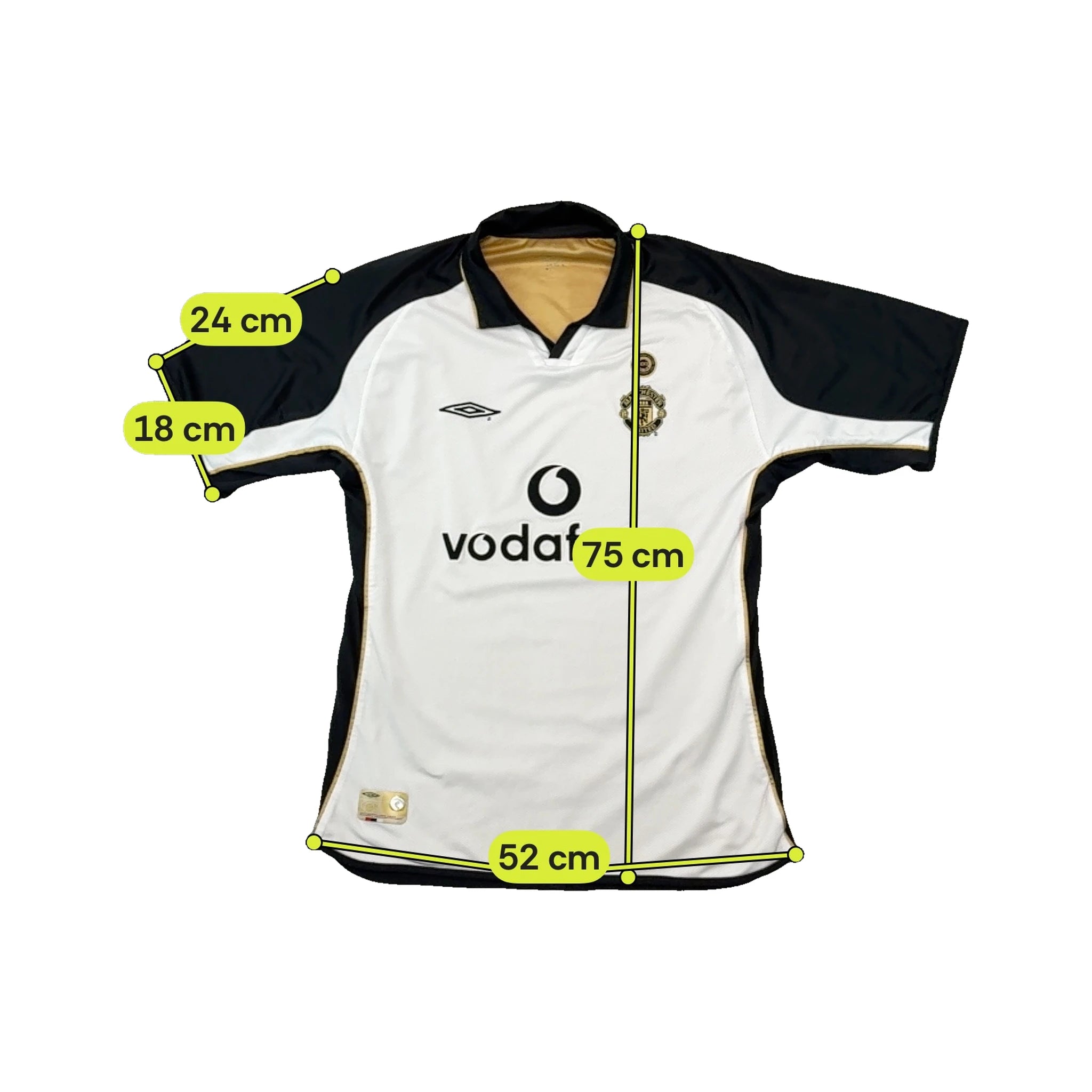 Umbro Manchester United Centenary Vodafone Soccer Jersey