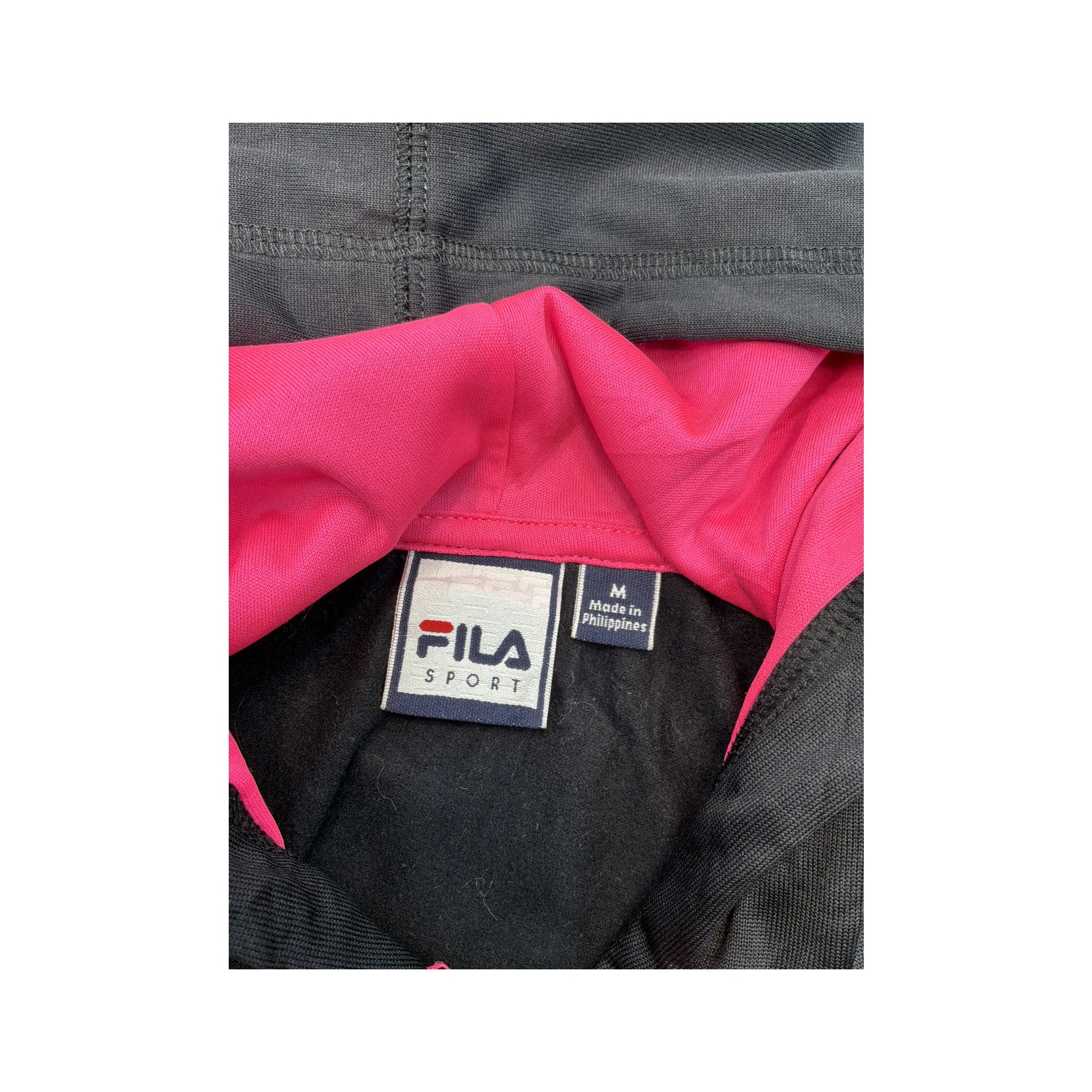 Fila Sport Black Pink Full Zip Hoodie