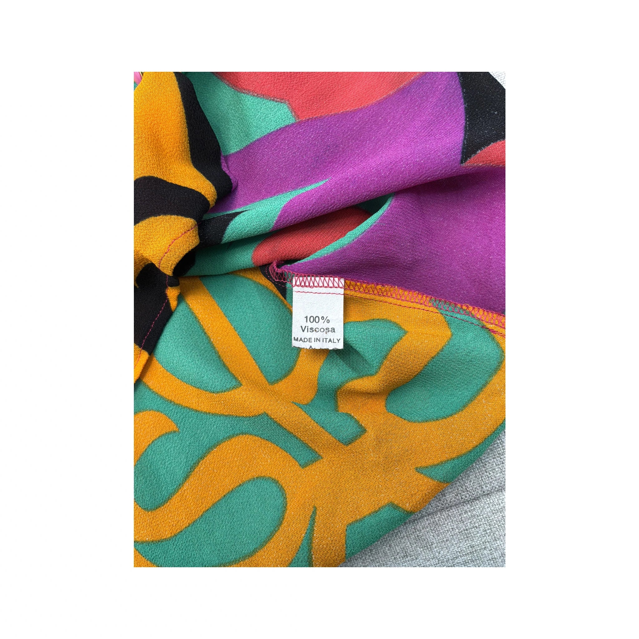 Abstract Print Button Up Shirt