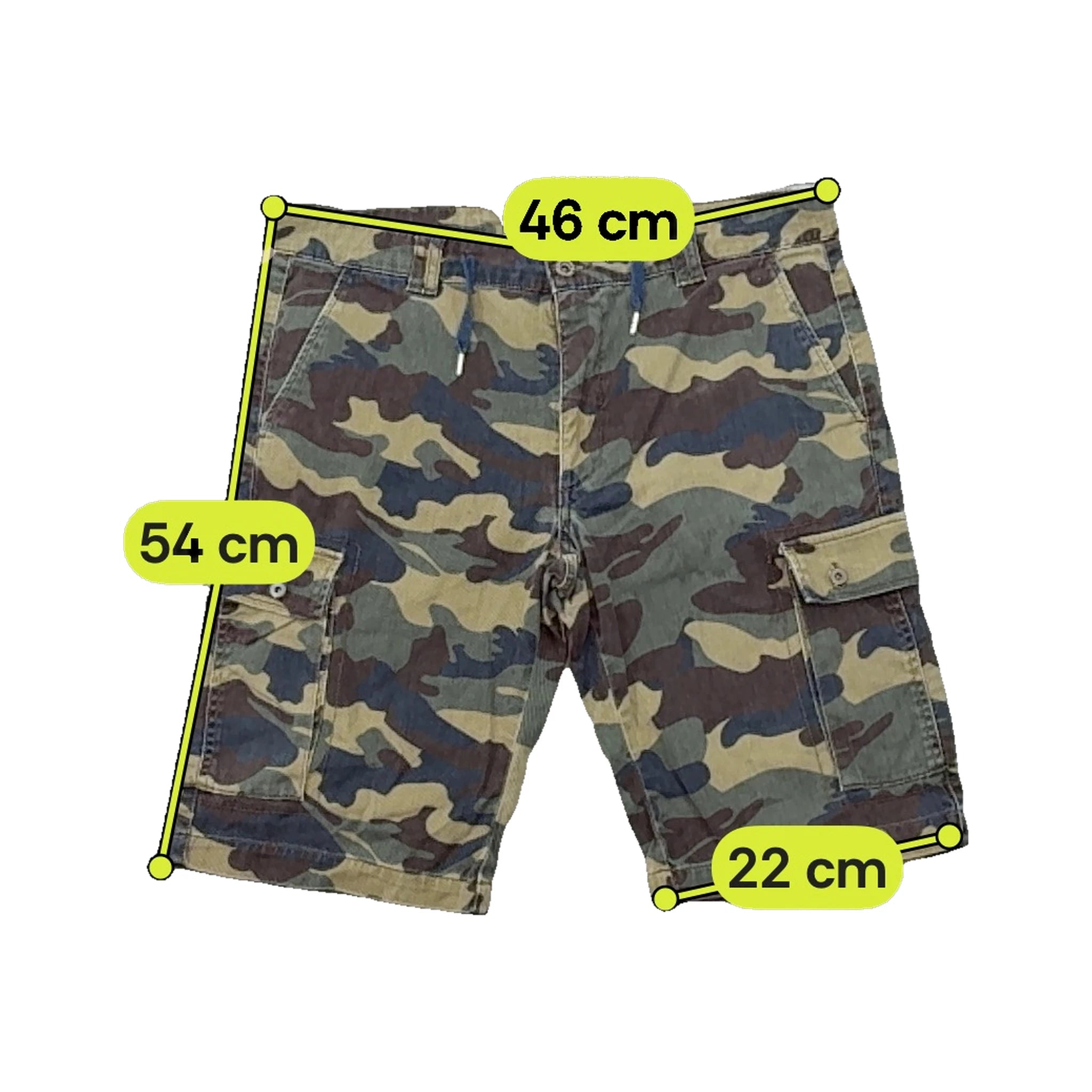 Dirty Paint Woodland Camo Cargo Shorts