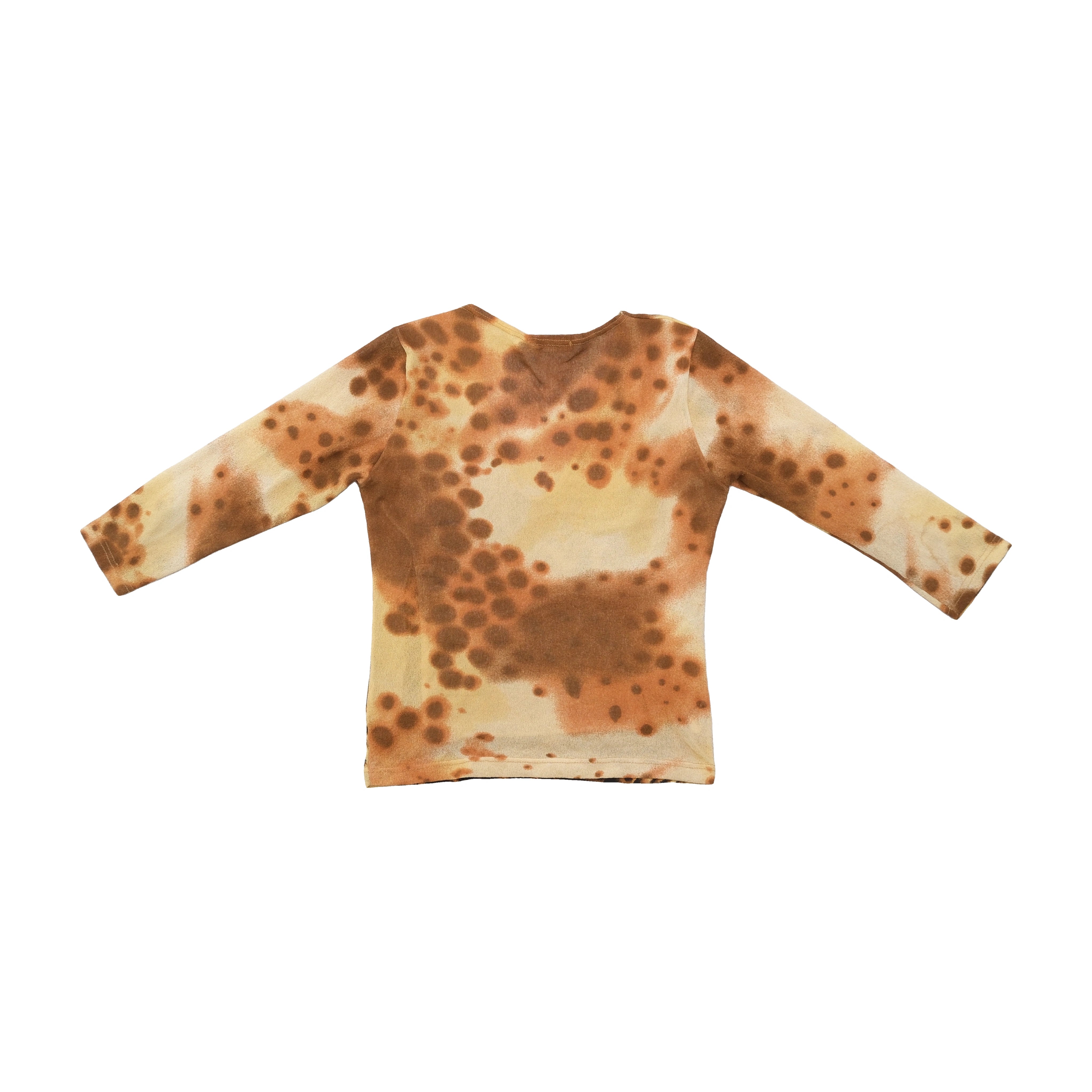T-shirt Mad People Italia com decote em V Profundo e estampado de Leopardo
