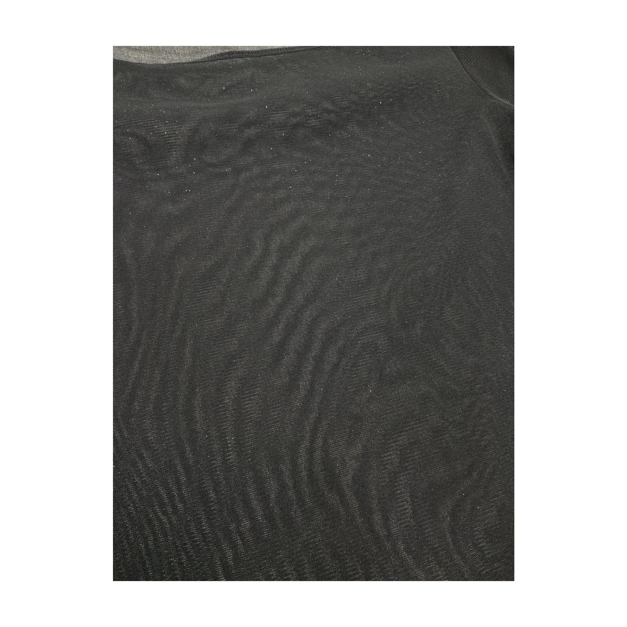 Transparent Black Glittery Top