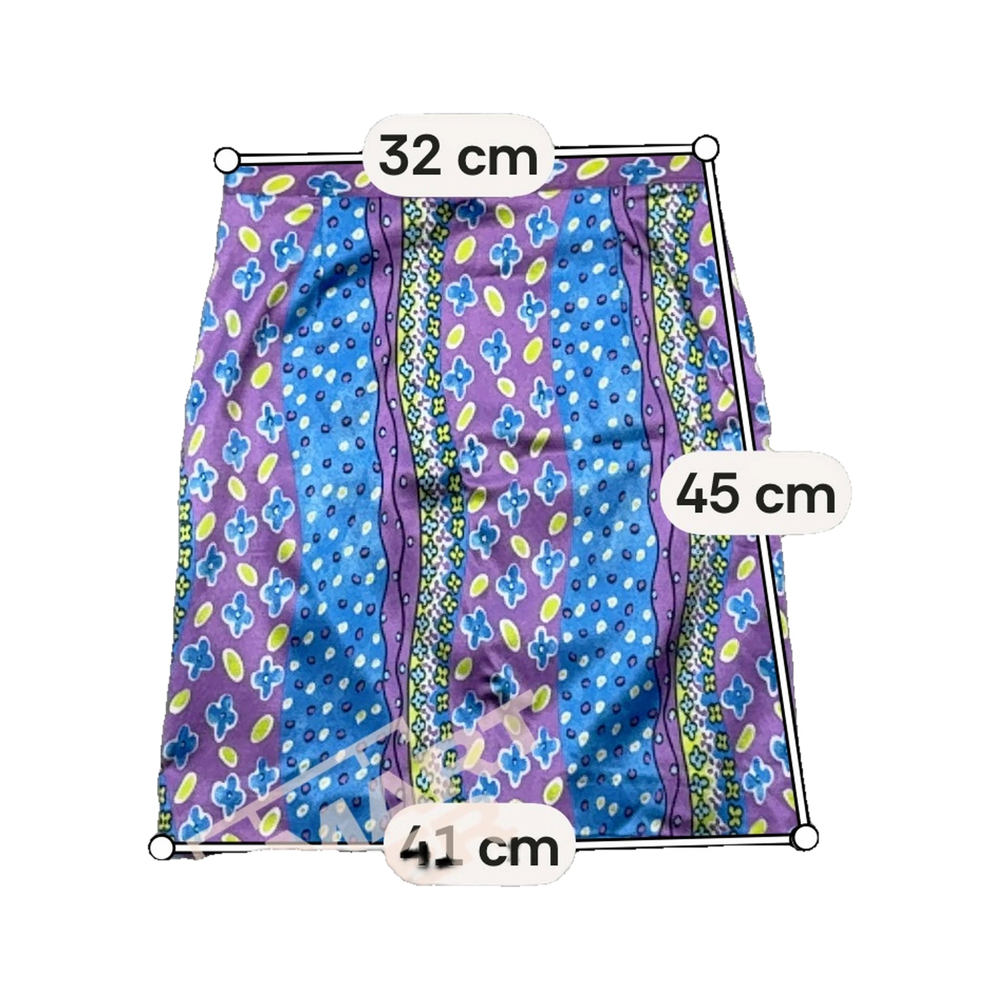 St. Lönnqvist Purple & Blue Floral Stripe Mini Skirt
