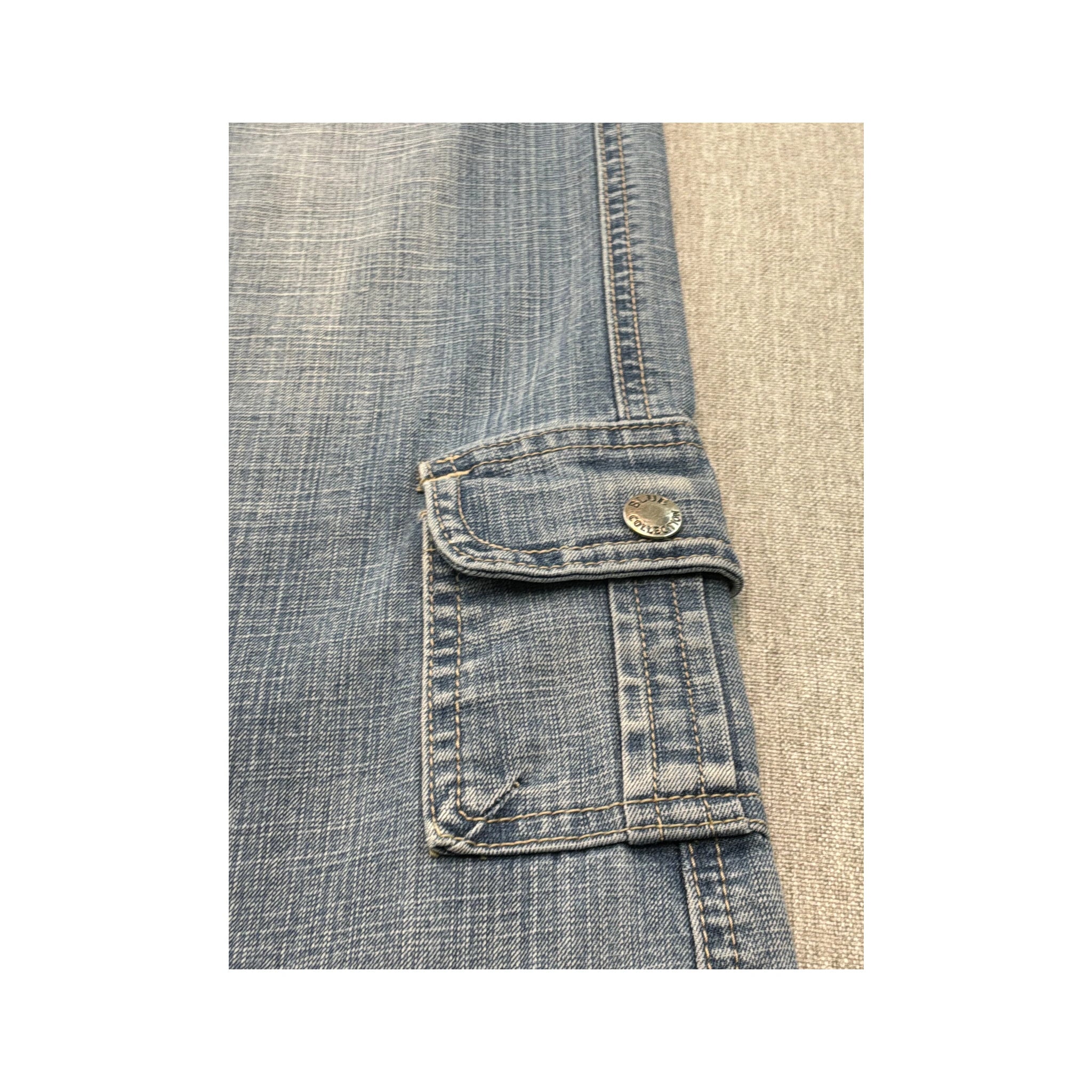 Blue Collection Distressed Cargo Flare Jeans (Repriced)