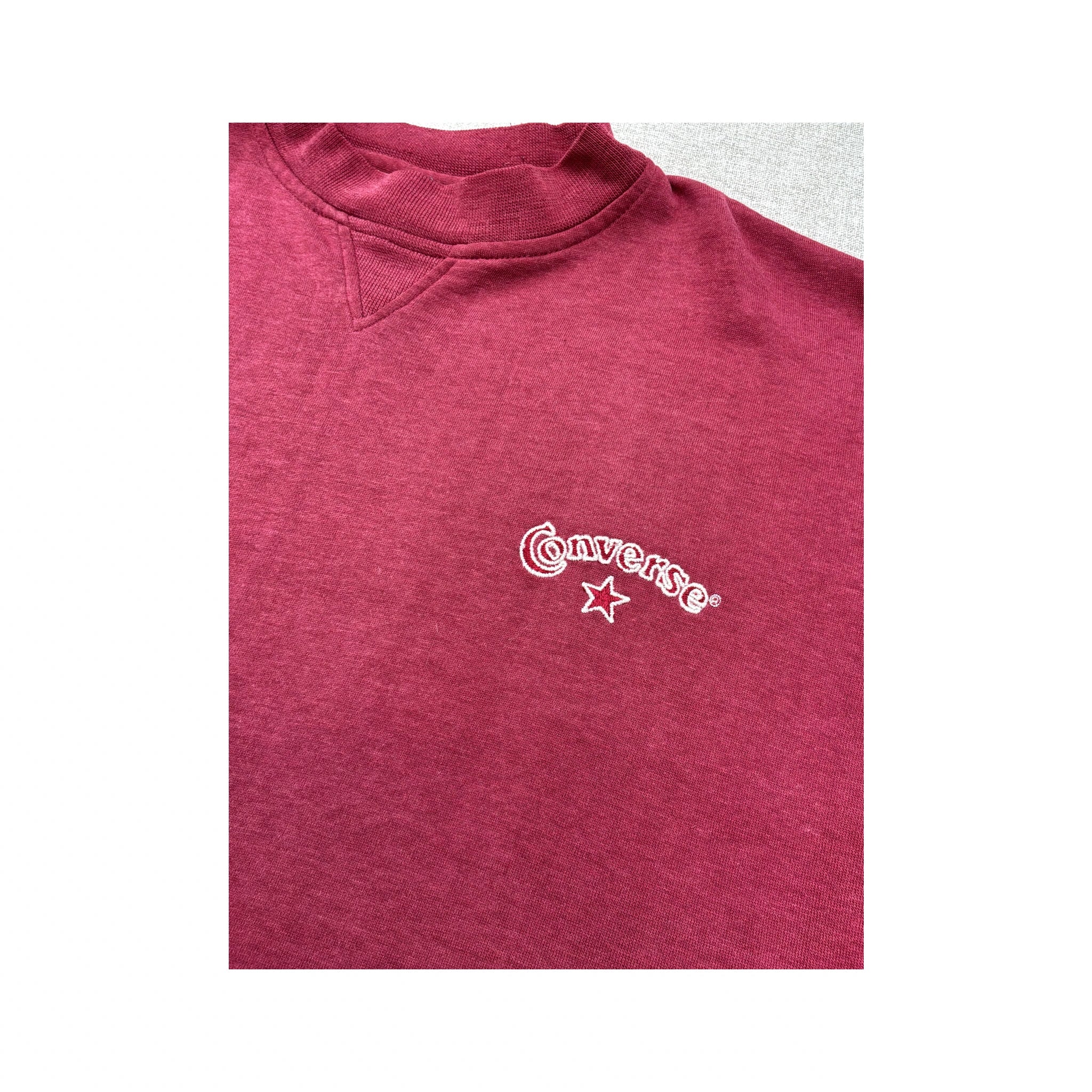 Converse Embroidered Logo Crewneck Cotton Blend Sweater