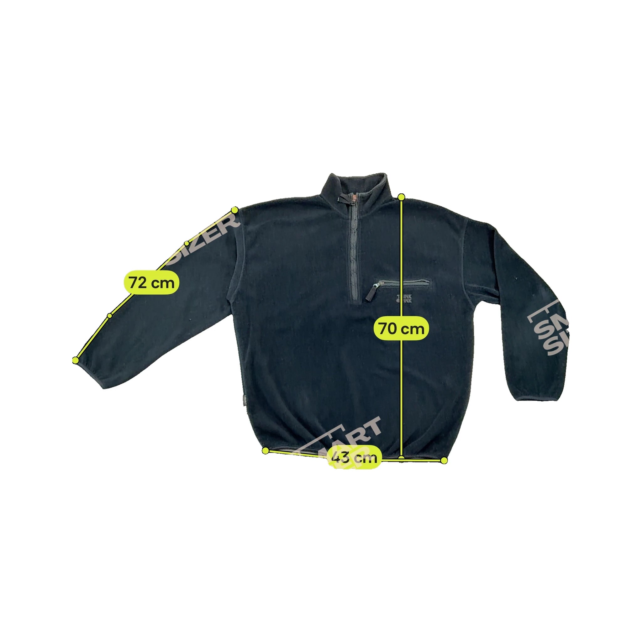 Polar Think Pink vintage preto com Meio Fecho