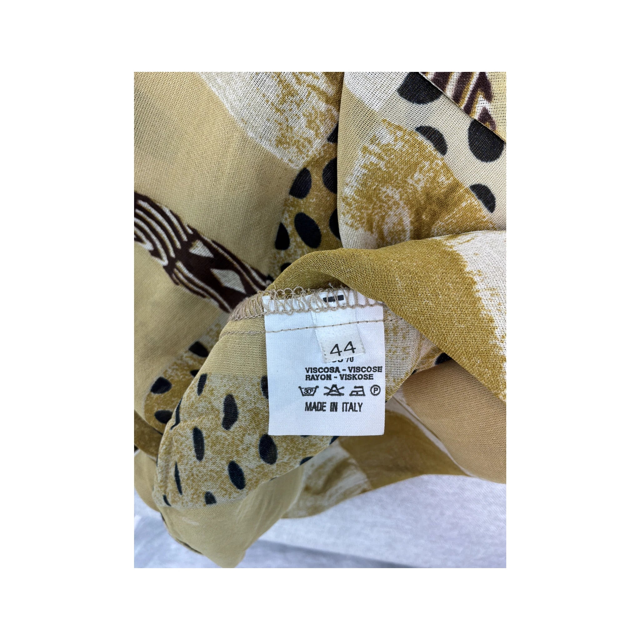 b previousti Patchwork Print Button Up Shirt
