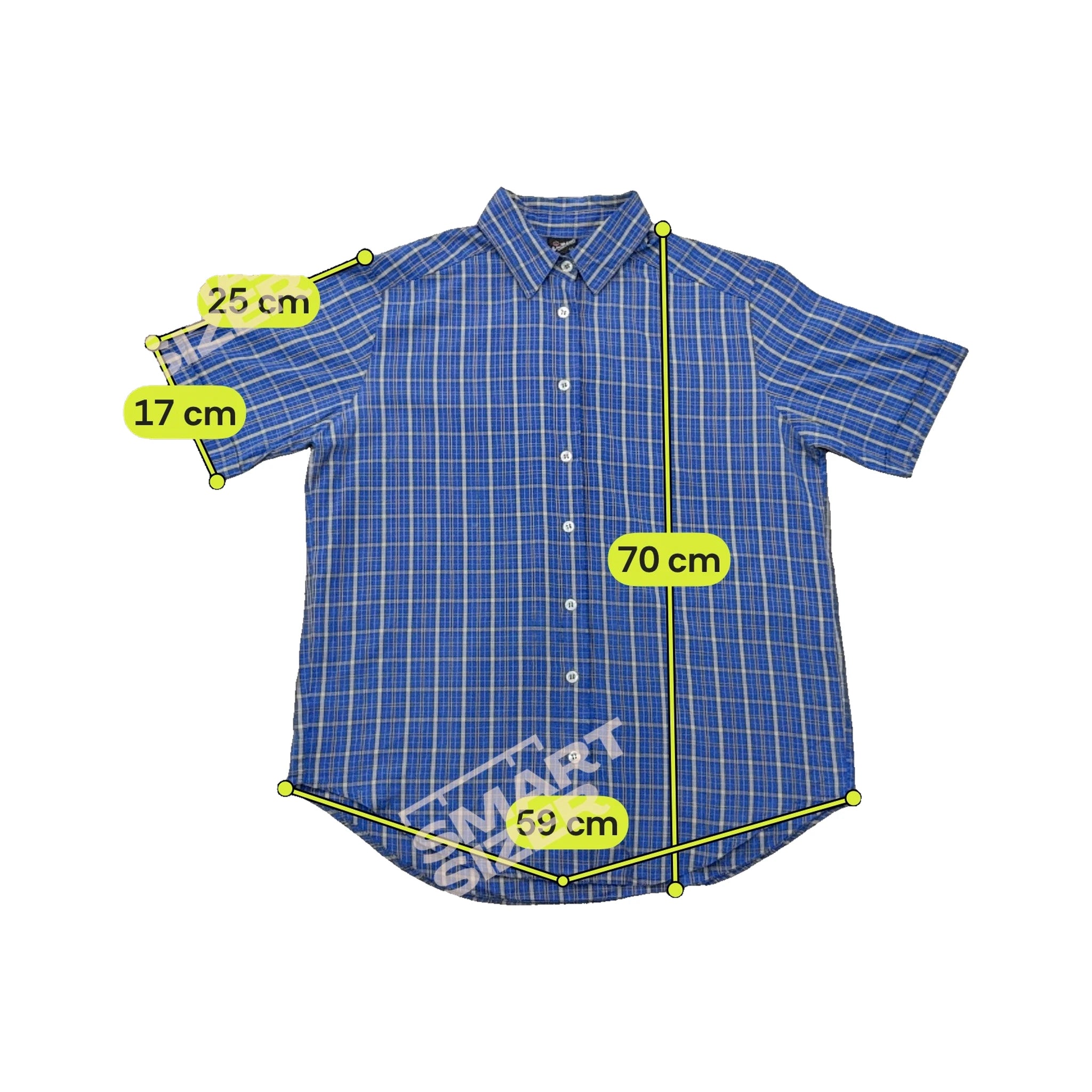 Camisa Ozone em algodão de Manga curta em xadrez
