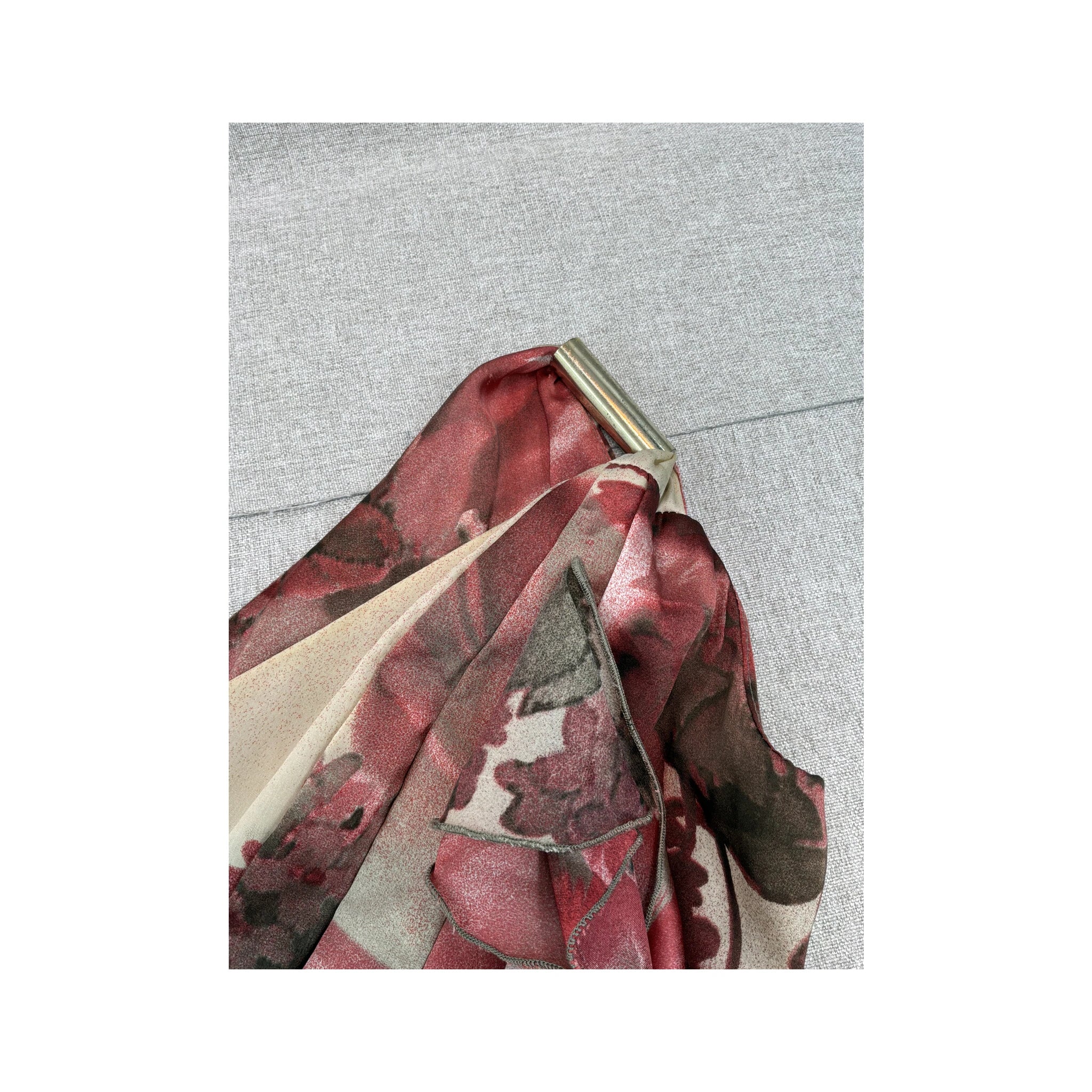 Le Group Woman Floral One Shoulder Ruffle Dress