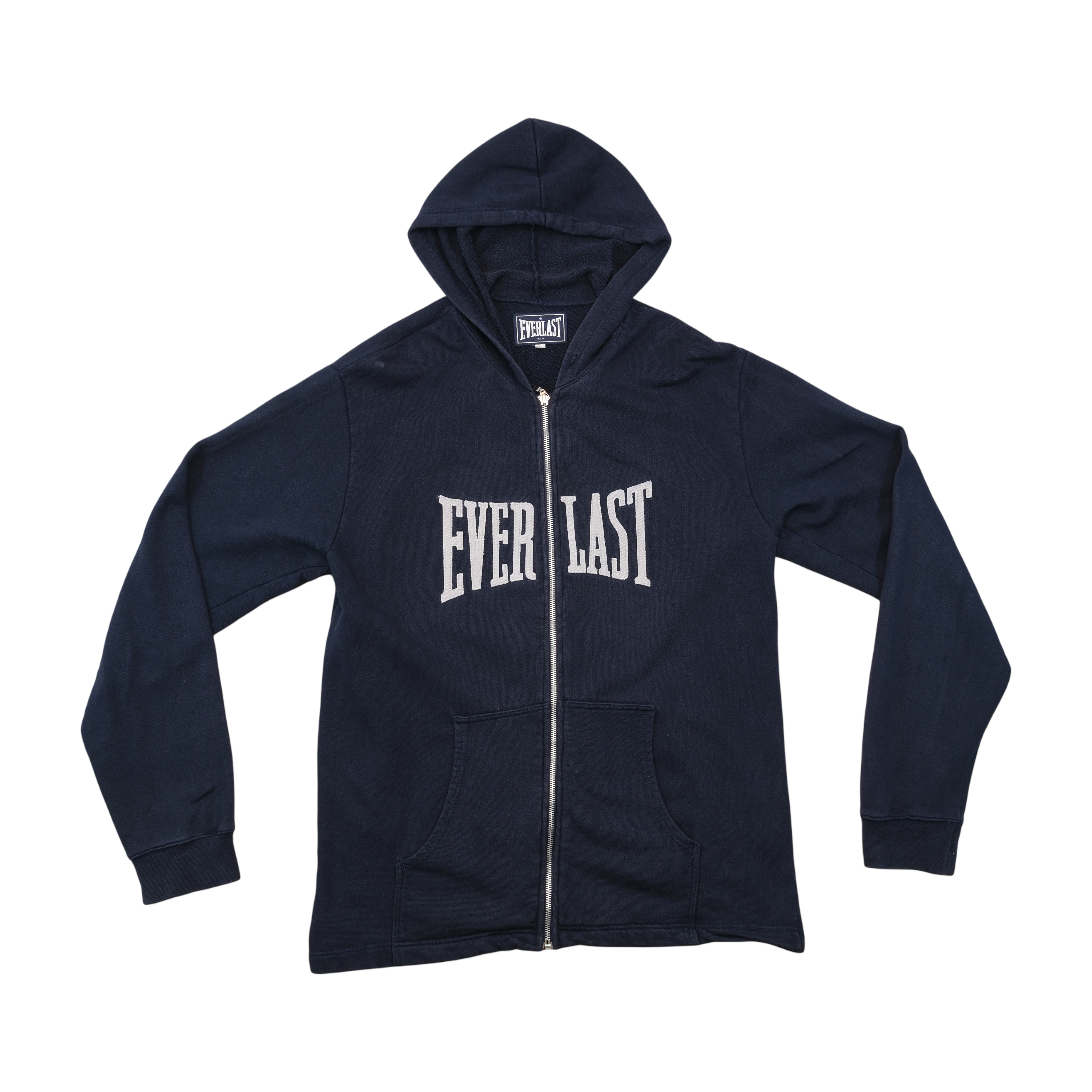 Everlast Vintage Navy Cotton Full Zip Logo Hoodie