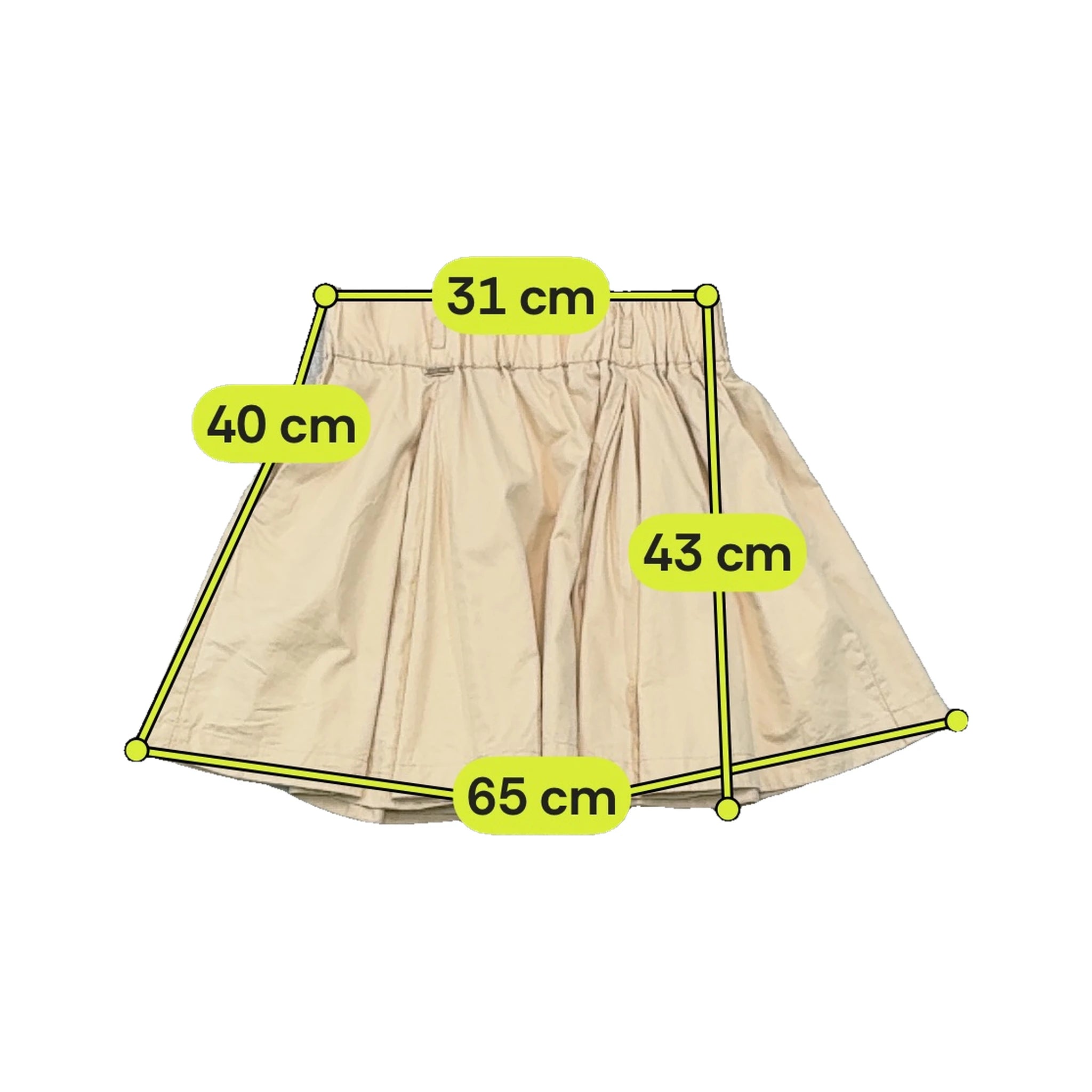 Miss Sixty Beige Cotton Pleated Mini Skirt