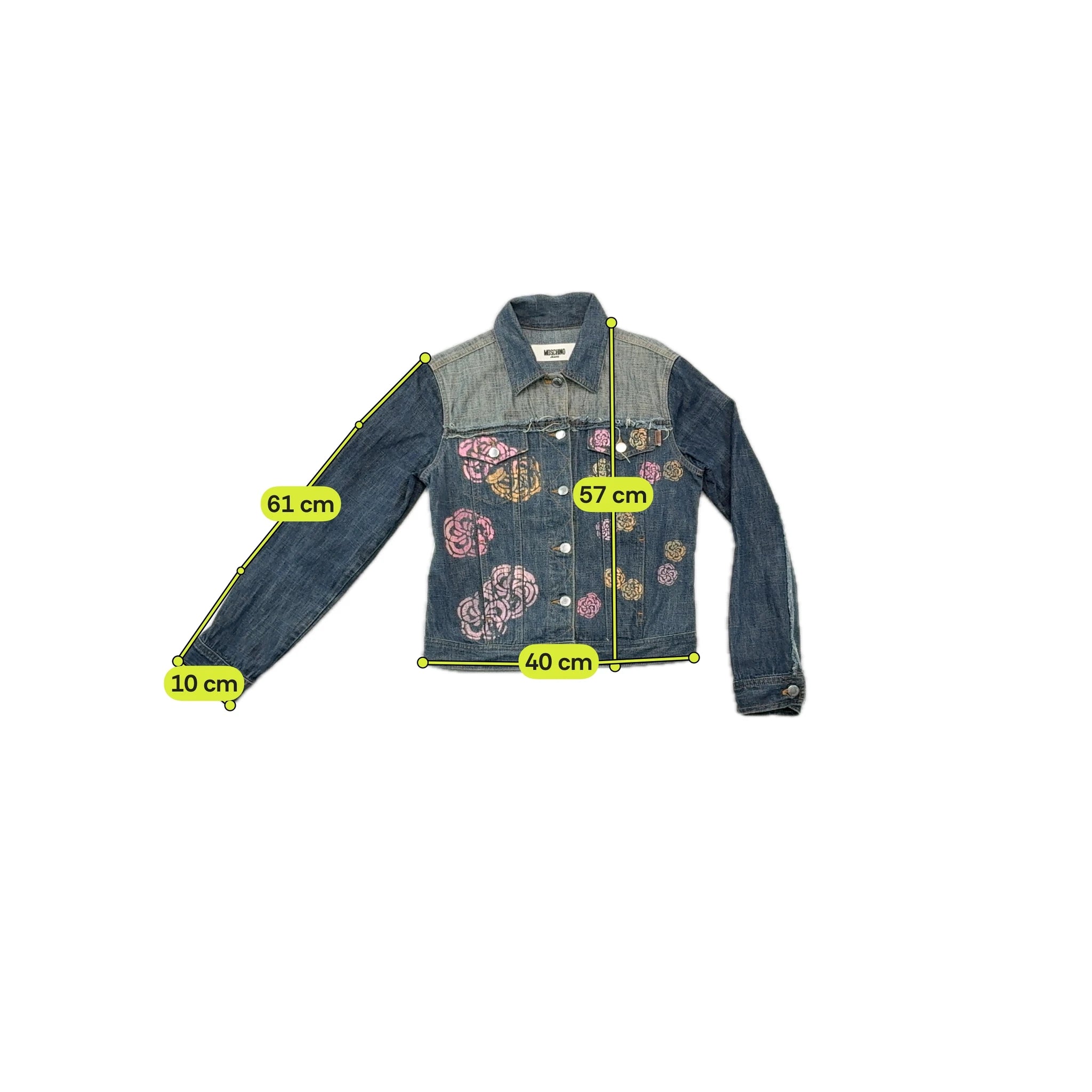 Moschino Jeans Floral Print Denim Jacket