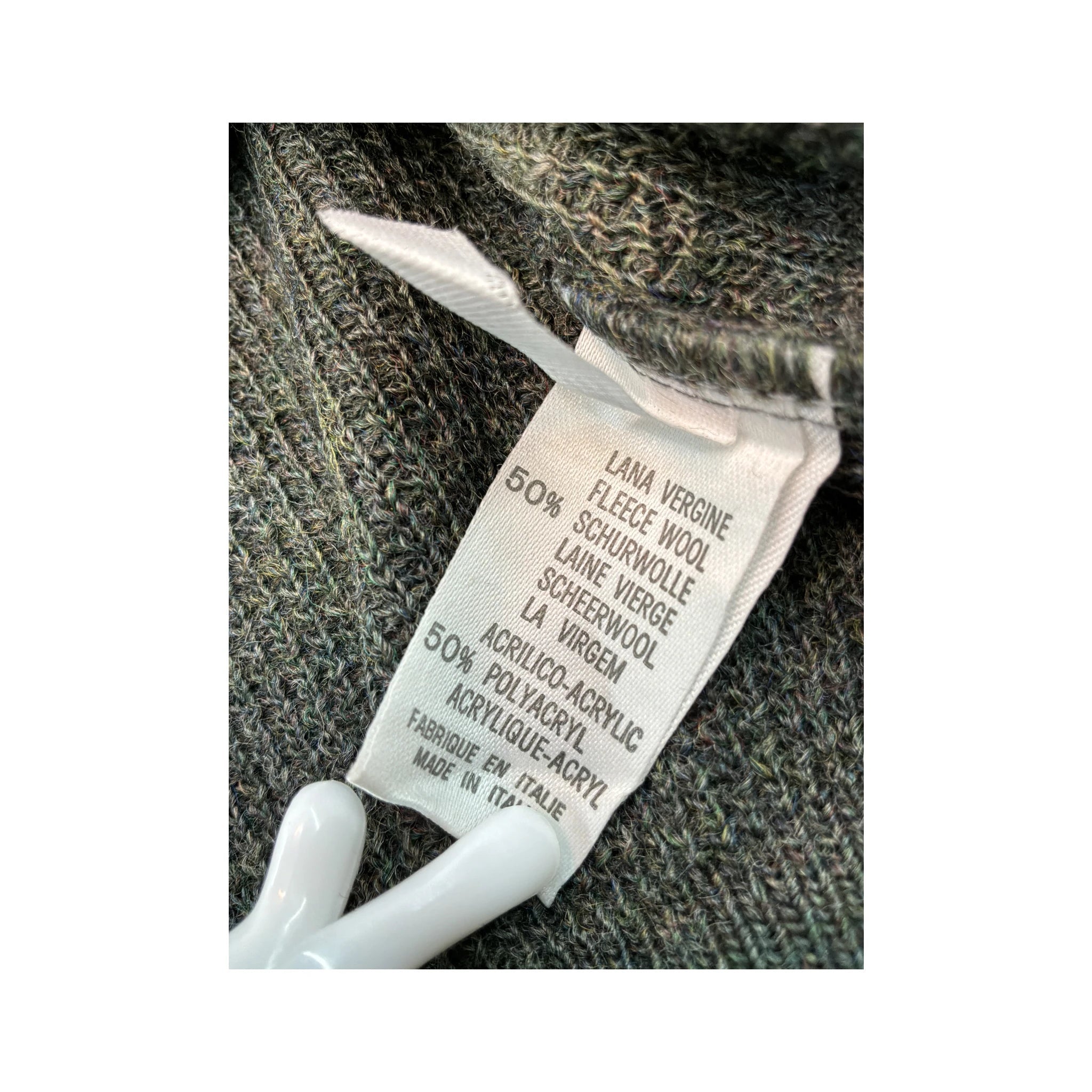 Rodes Vintage Geometric Pattern Virgin Wool Sweater Vest