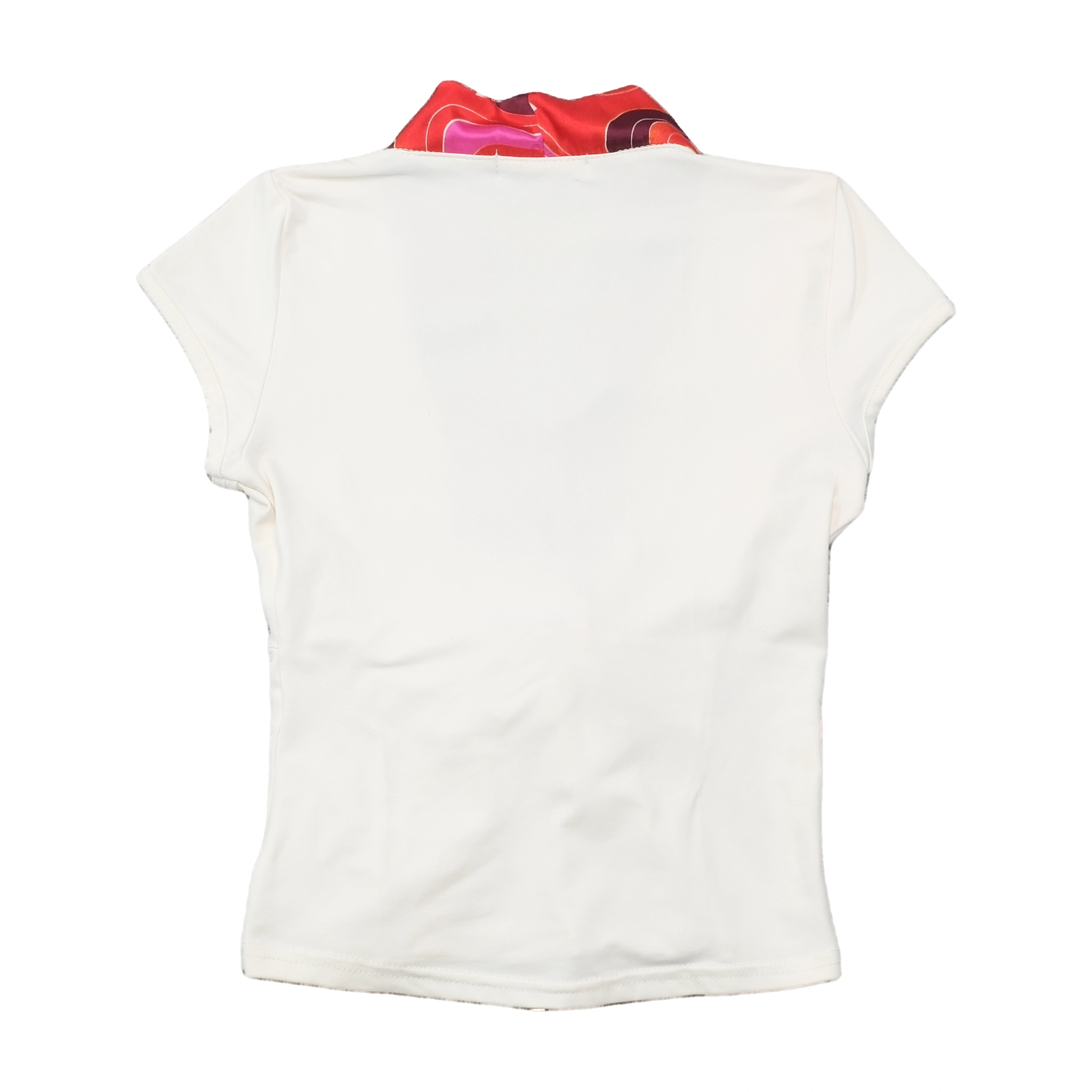 Rinascimento Floral Trim Tie Front Blouse (Repriced)
