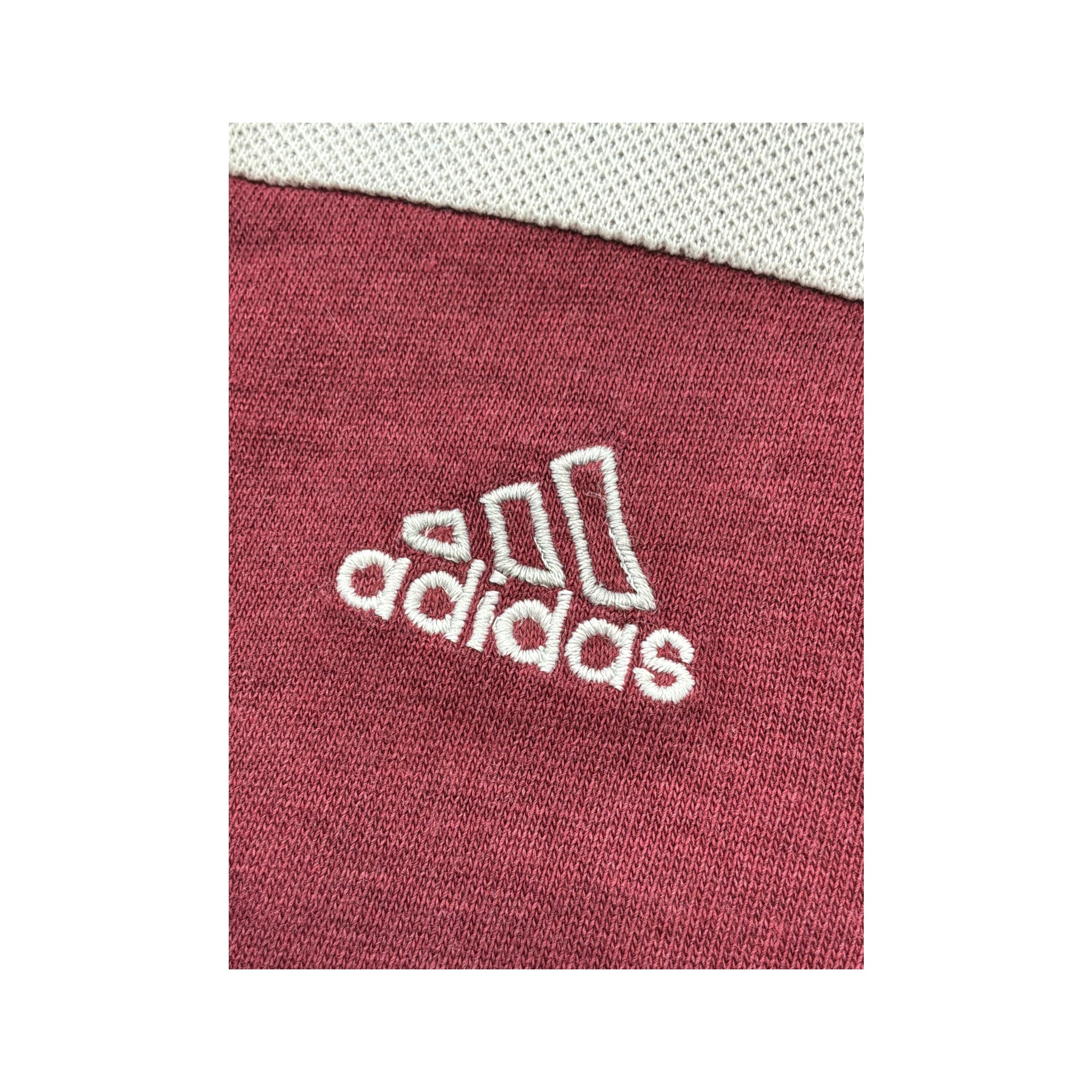adidas Color Block Stripe Shoulder Cotton Shirt