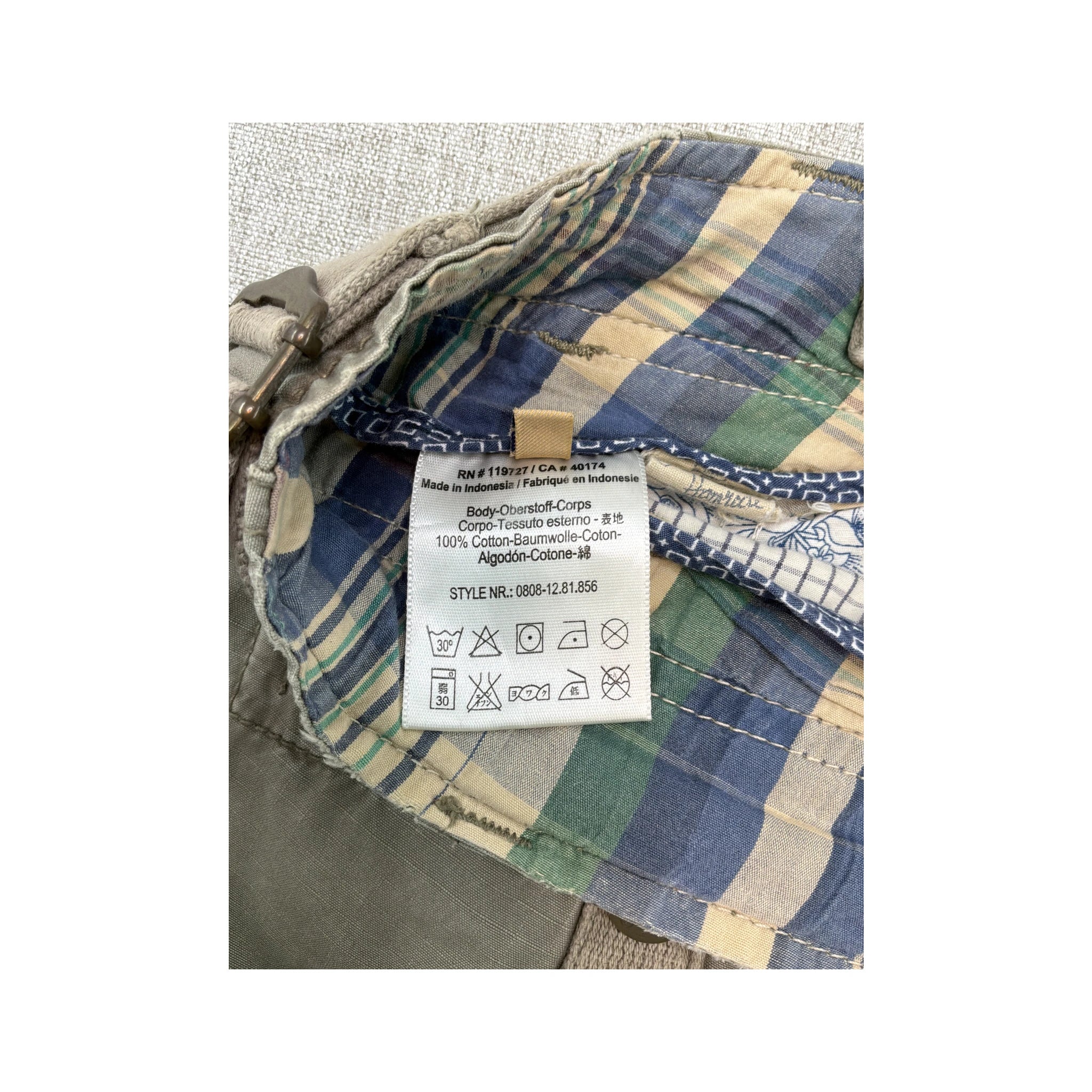 Scotch & Soda Beige Cotton Ripstop Cargo Shorts