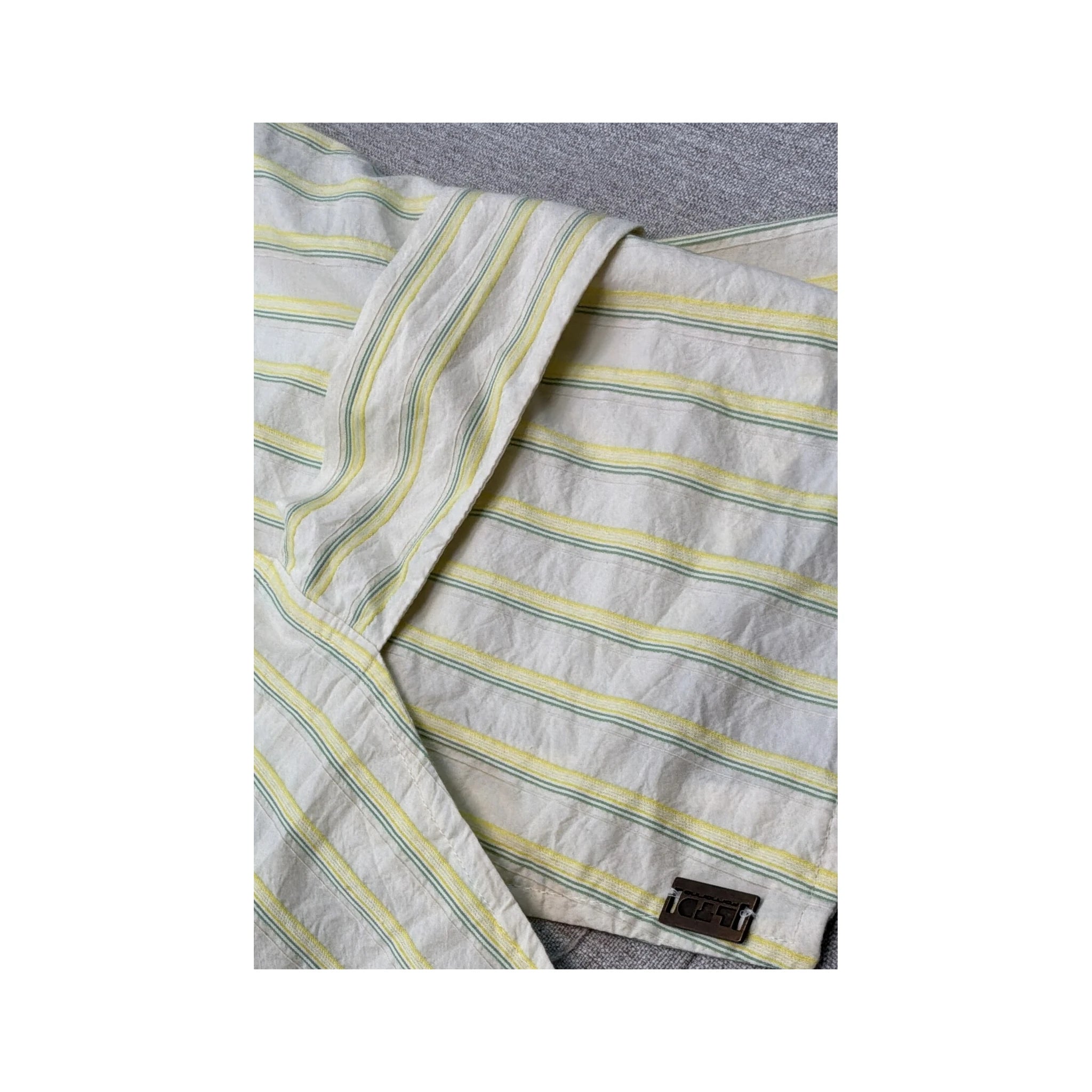 Blusa Cruzada Fornarina sem mangas em algodão às riscas