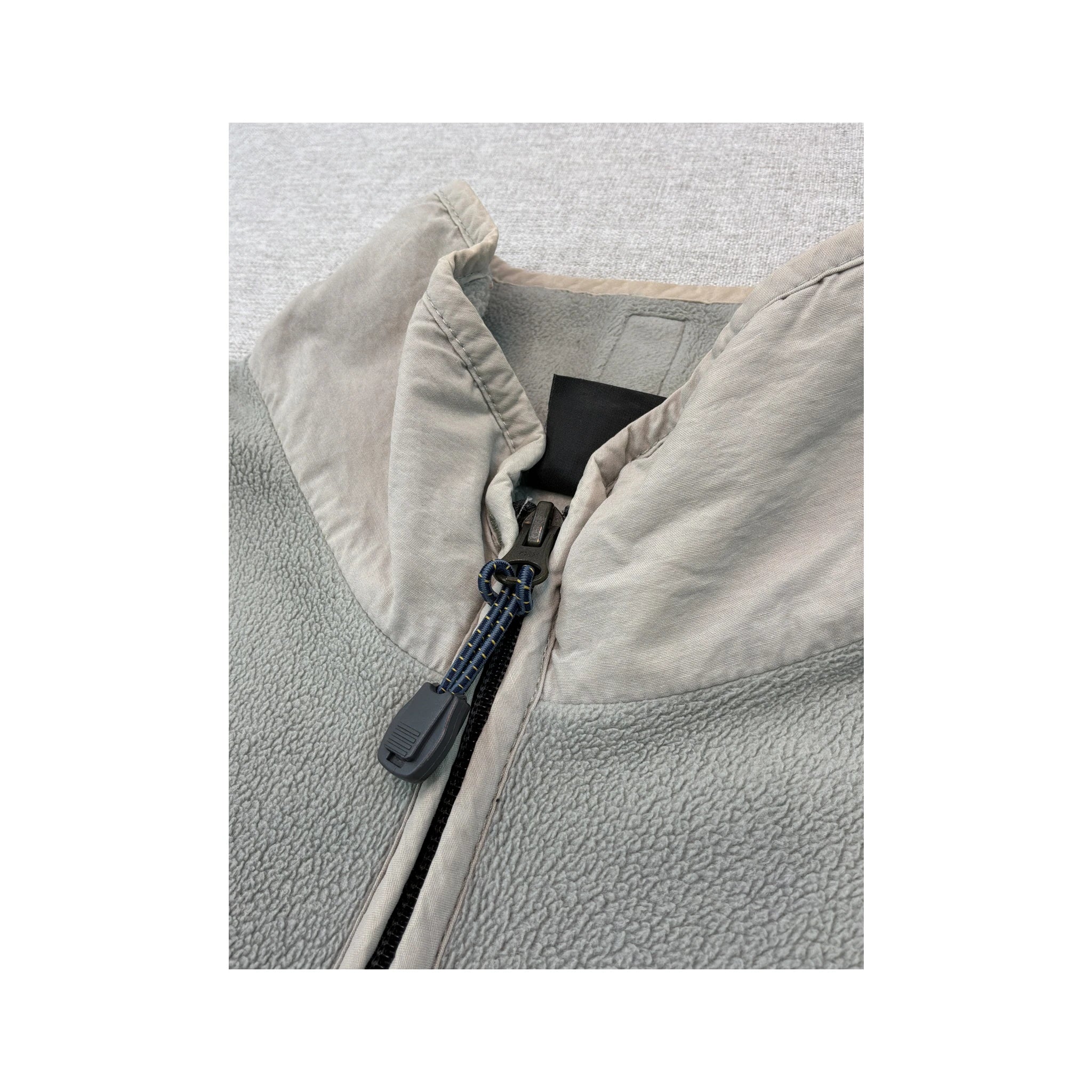 Think Pink Vintage Light Gray Quarter Zip Fleece