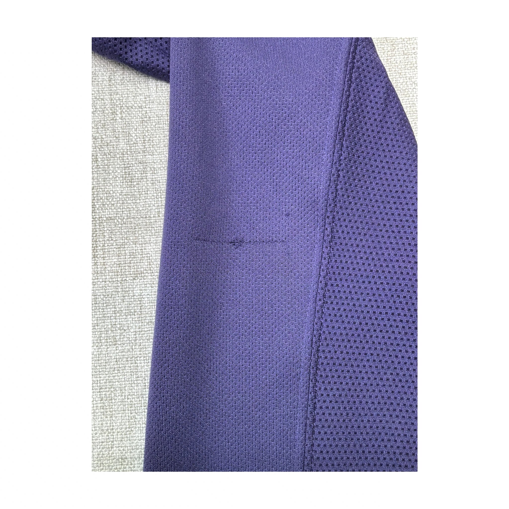 Camisola de Corrida Nike Dri-FIT roxa com Meio Fecho