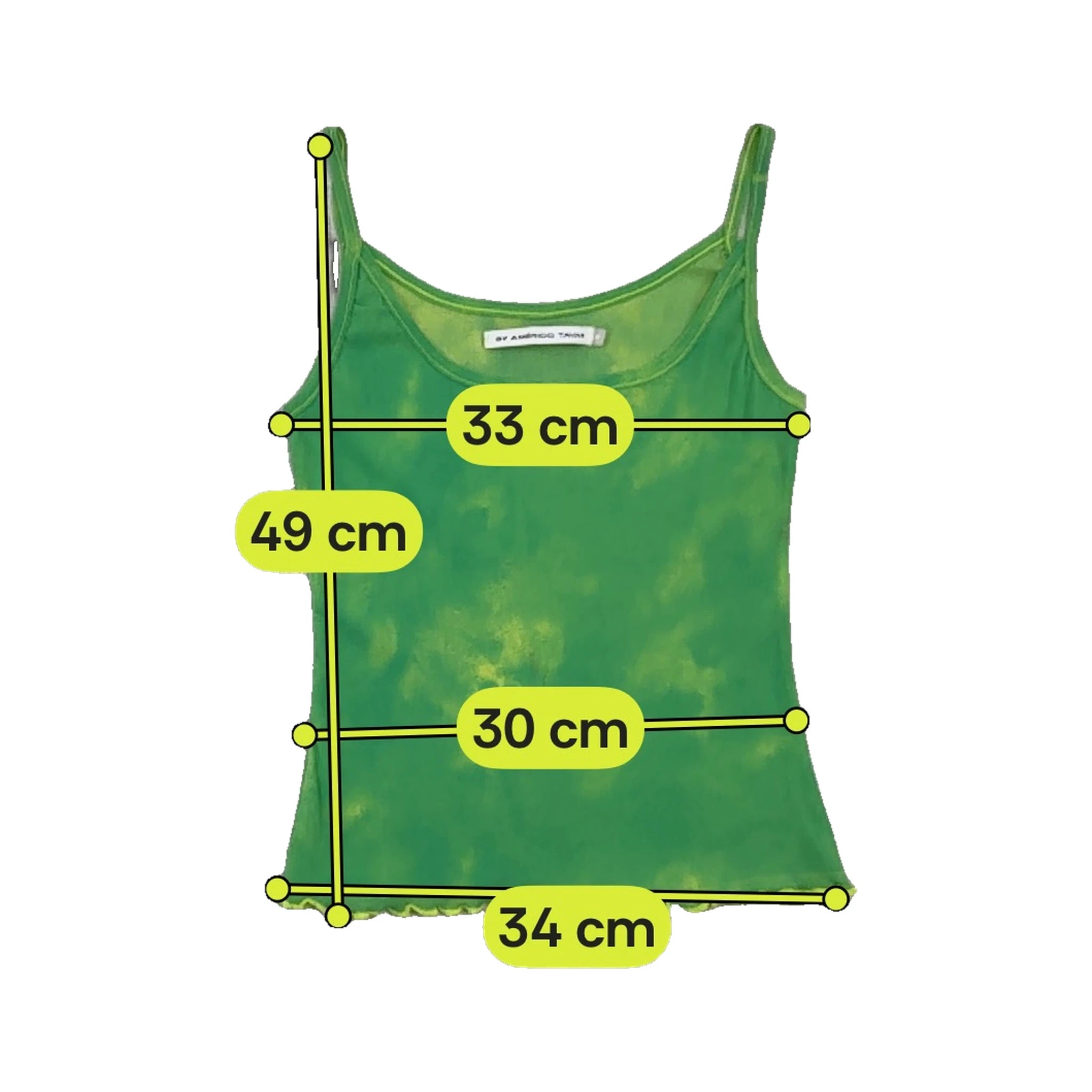 Américo Tavar Tie Dye Lettuce Hem Tank Top