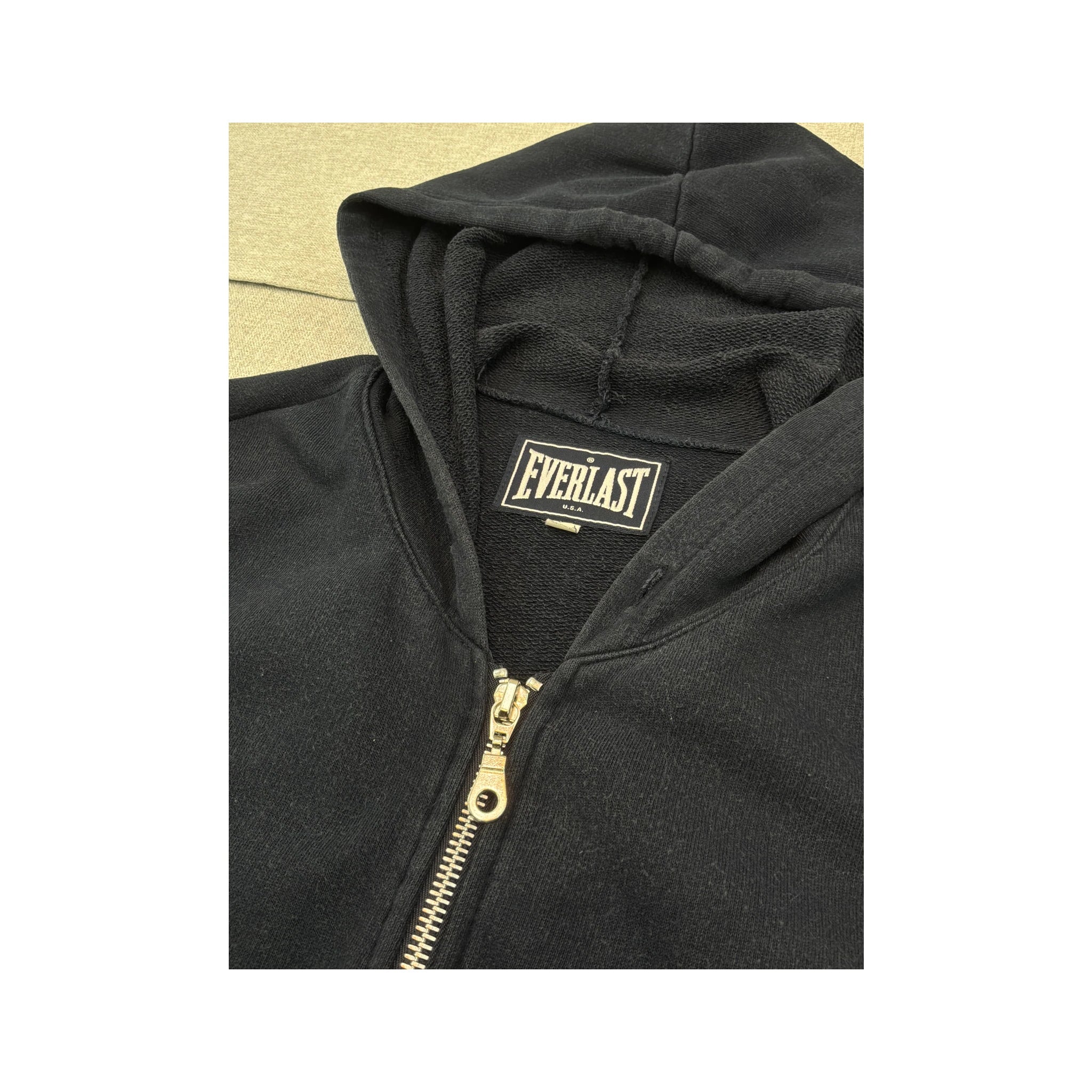 Everlast Vintage Navy Cotton Full Zip Logo Hoodie