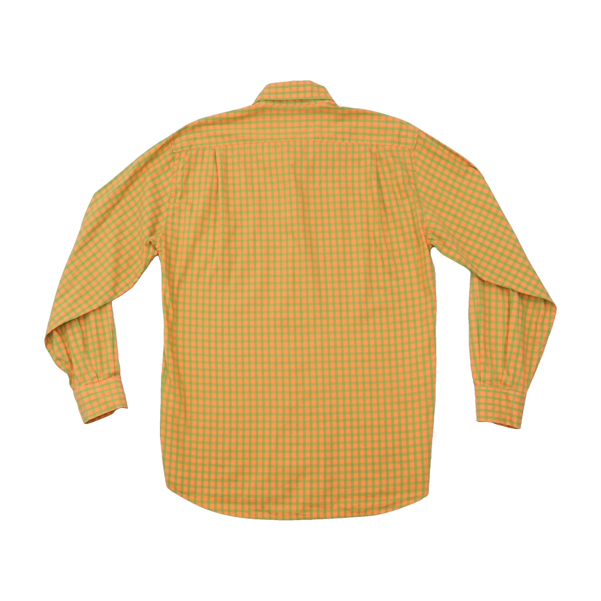 Camisa Carbotti aos Quadrados laranja e verde com Botões