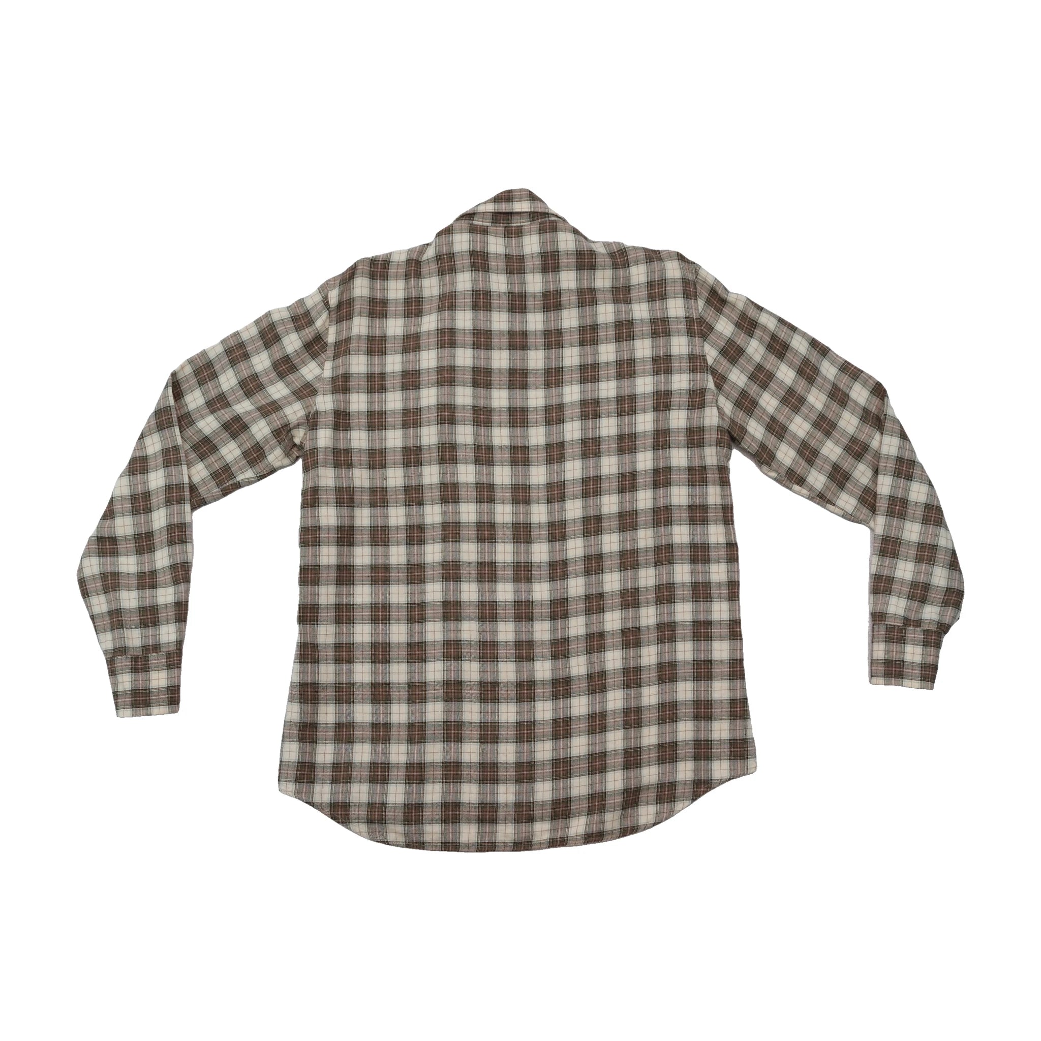VIyella Brown Plaid Wool Cotton Button-Up Shirt
