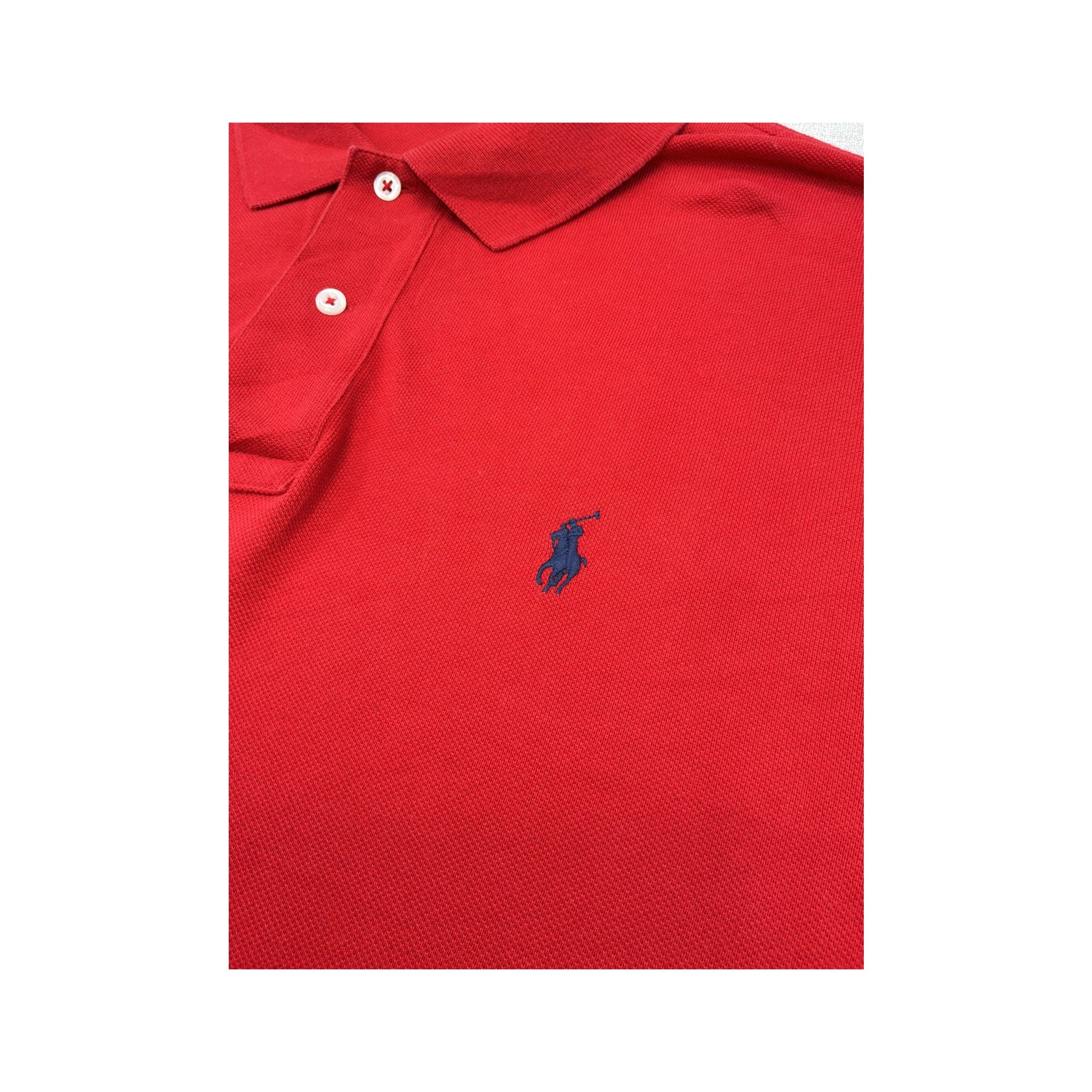 Polo by Ralph Lauren Red Cotton Pique Pony Logo Polo Shirt