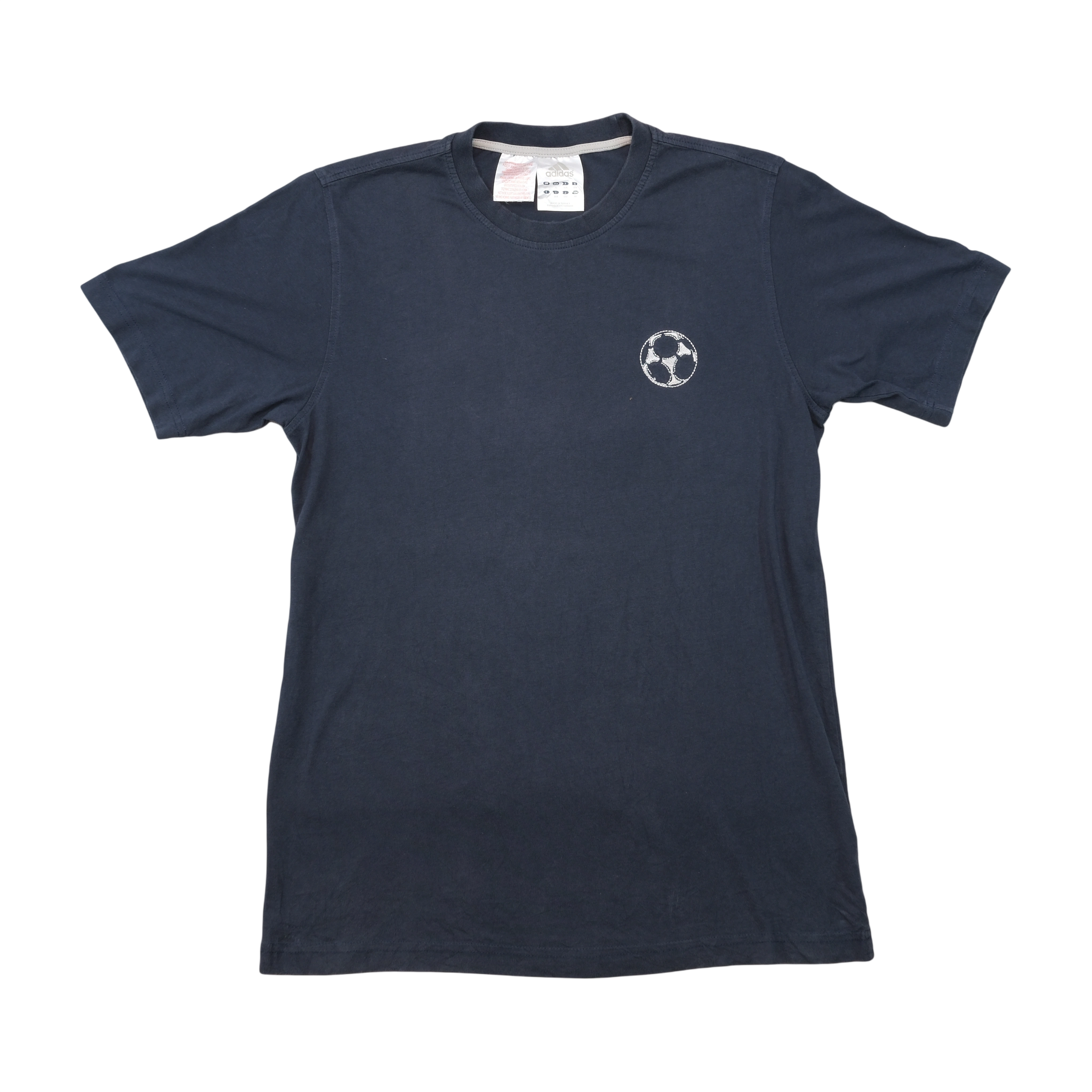 adidas Vintage Navy Cotton Soccer Graphic T-Shirt