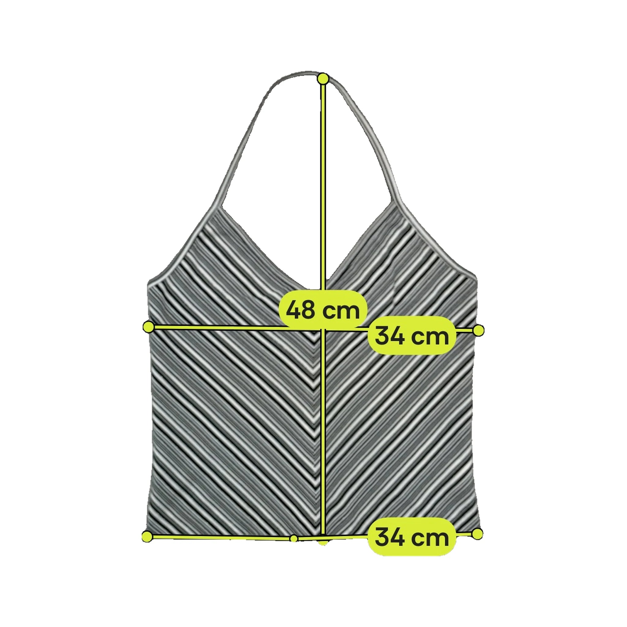 Vintage Chevron Striped Knit Halter Top