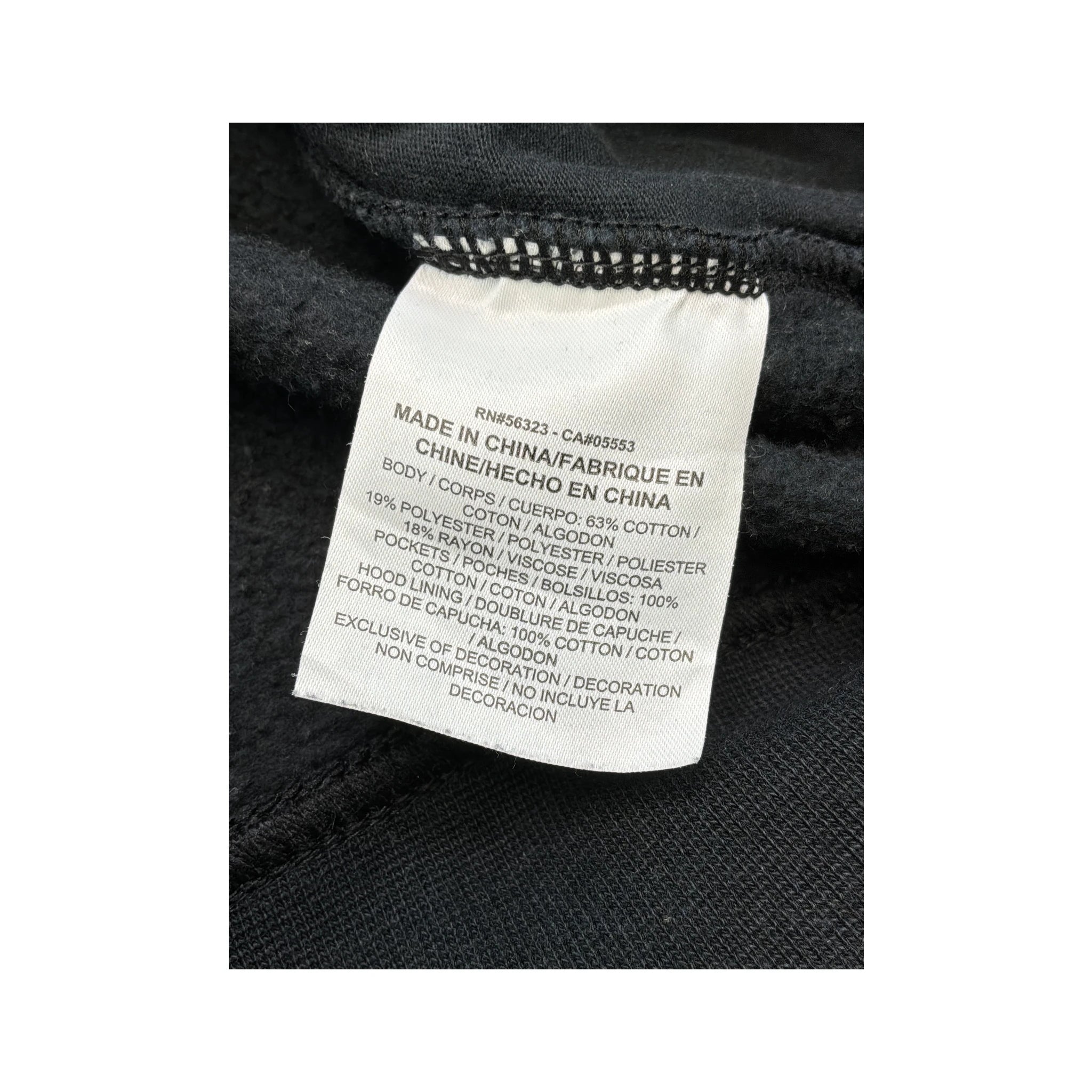 Polar Nike preto em Mistura de algodão com gola Tubo