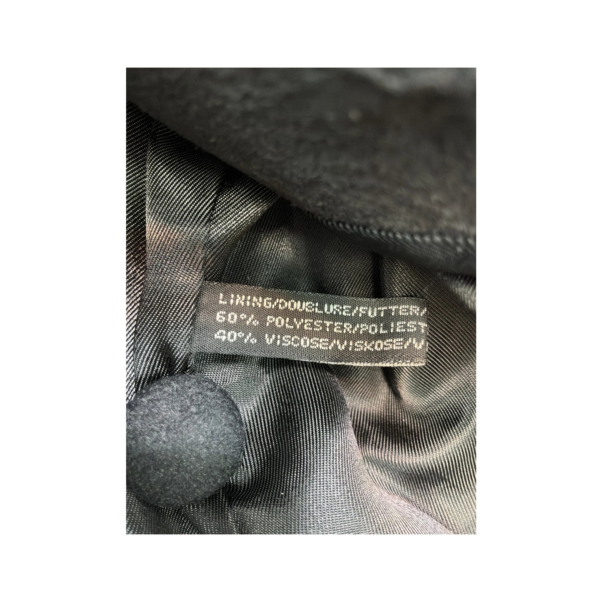 Vintage Black Hair-On Leather Waistcoat Style Jacket