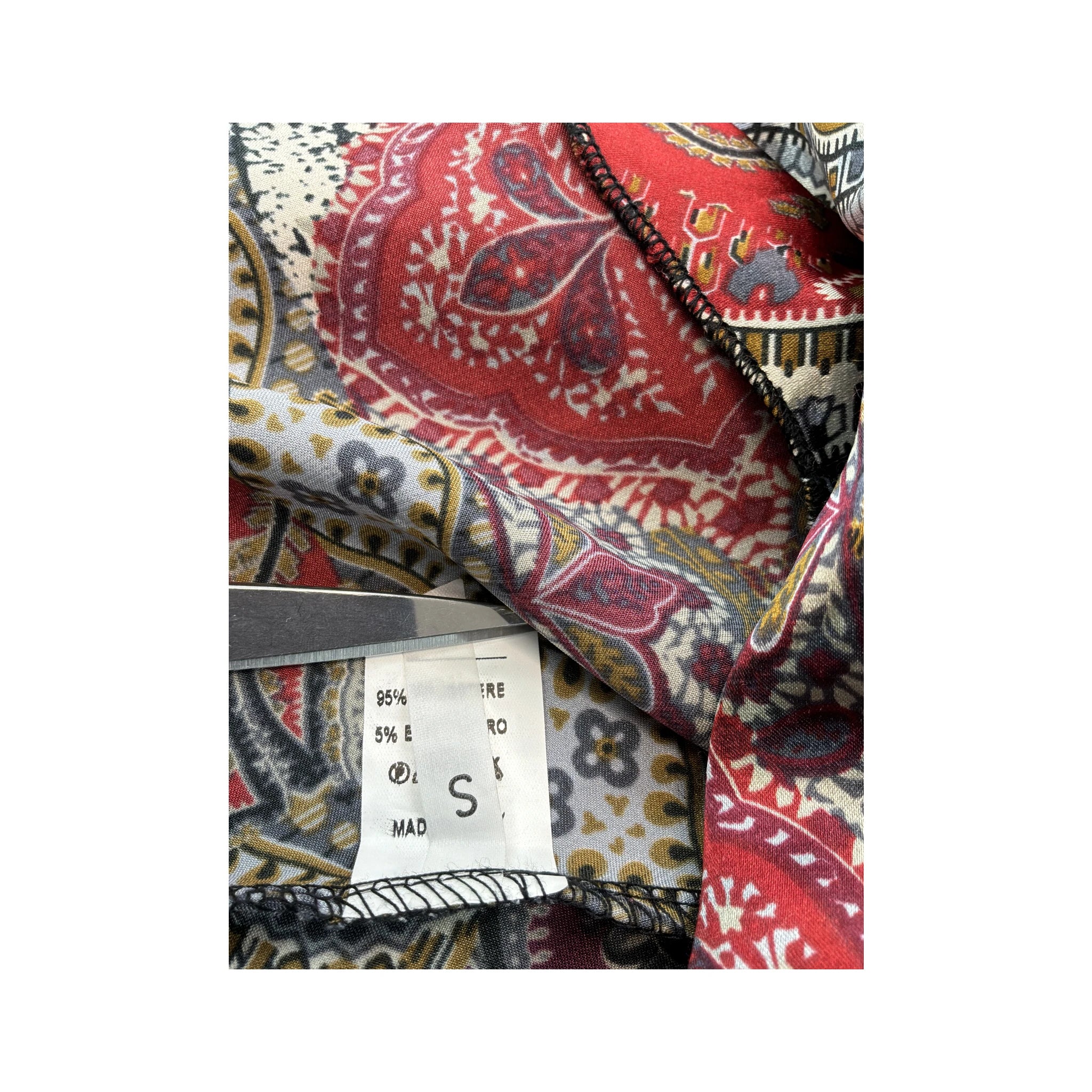 Paisley Spaghetti Strap Mini Dress