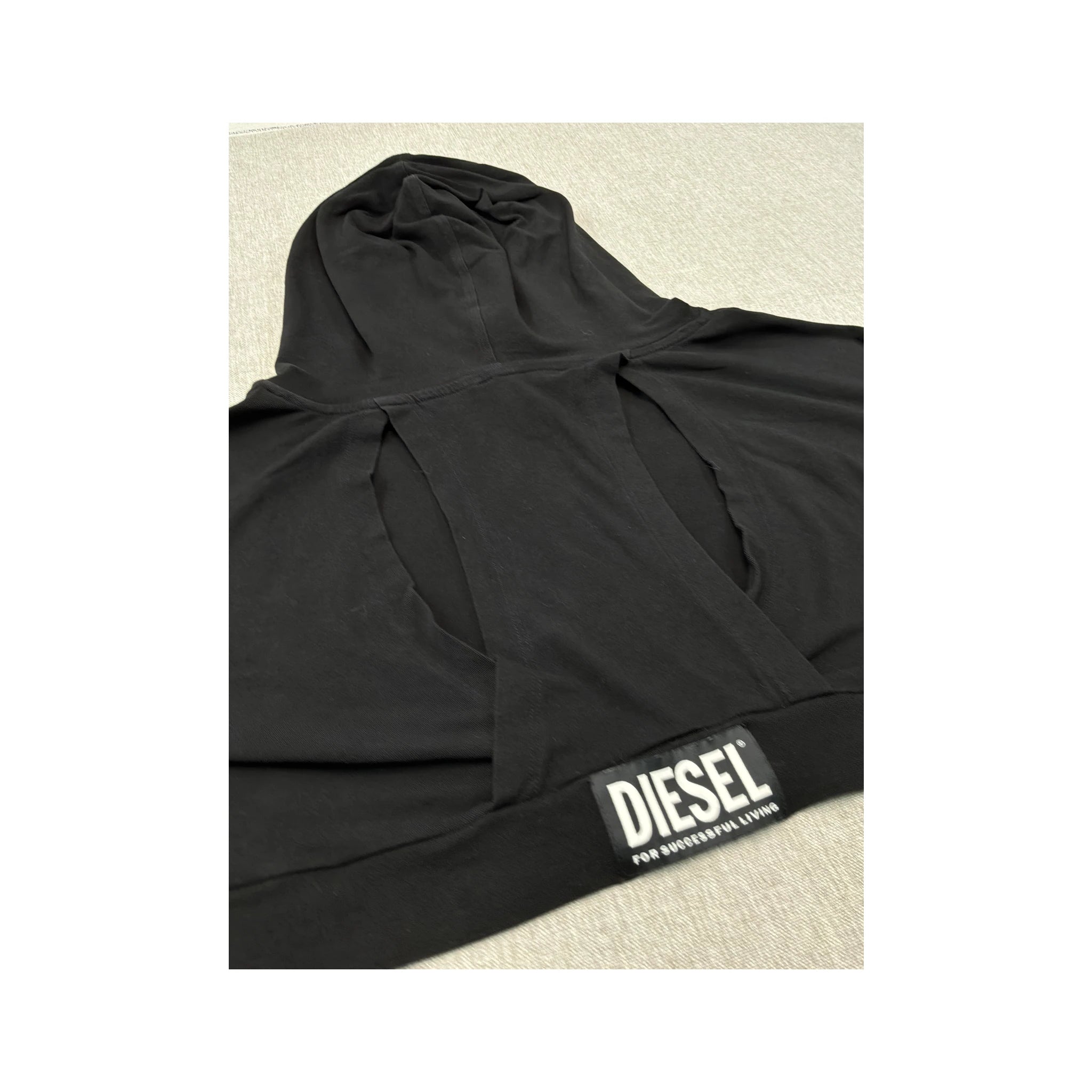 Diesel Cropped Logo Hoodie
