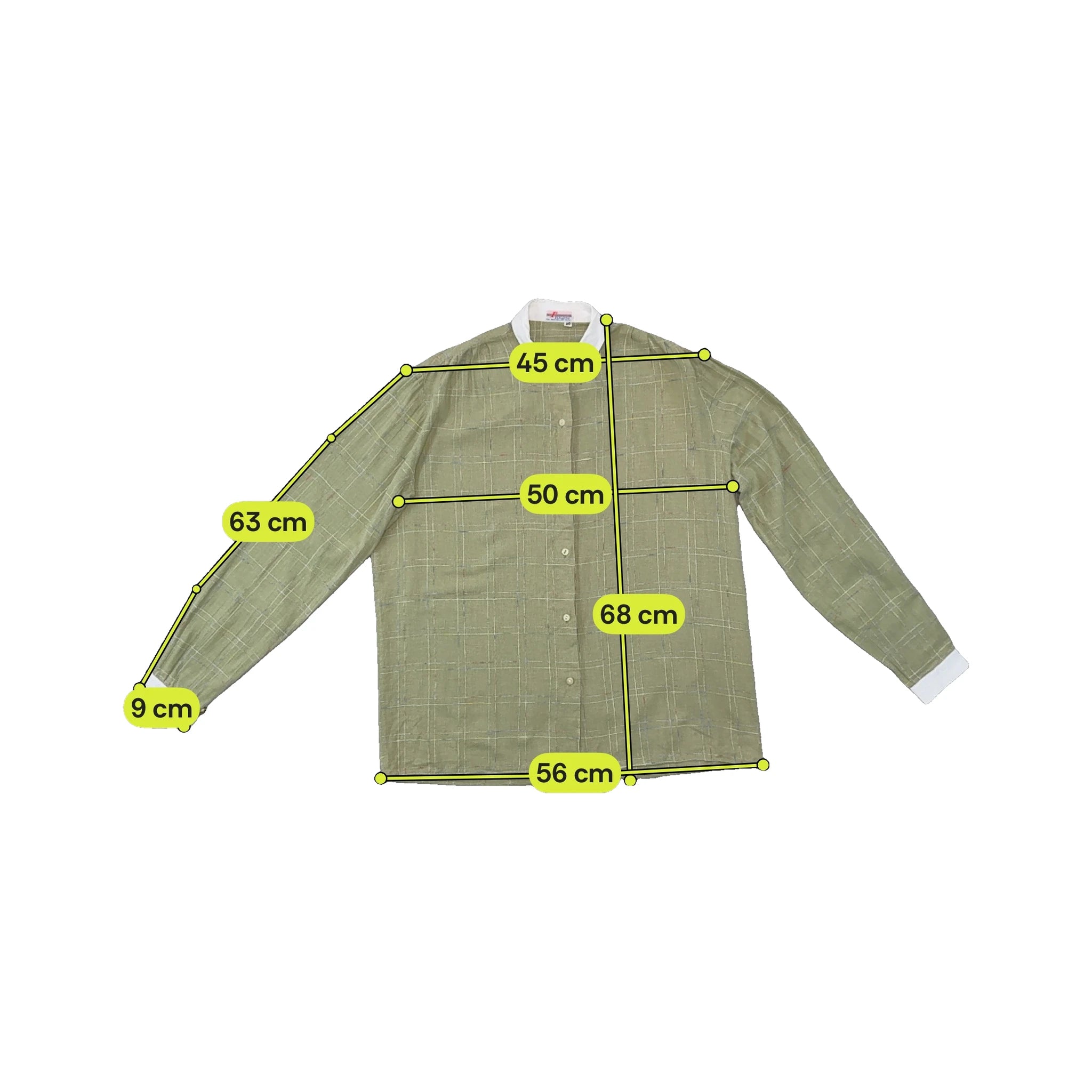 1a Eleganza Plaid Print Contrast Collar Button Up Shirt