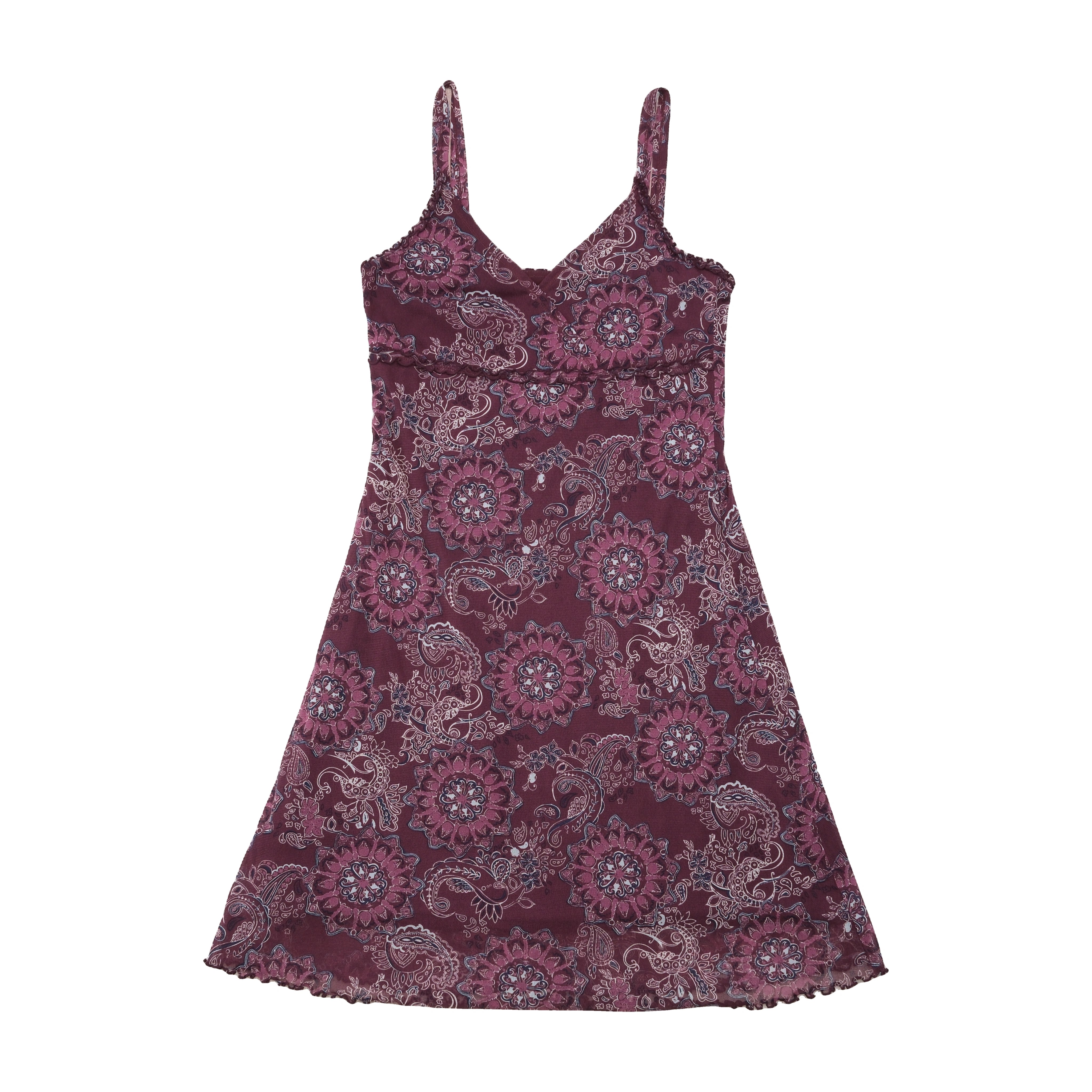Vestido Lingerie s.Oliver com estampado Paisley e Acabamento de Folhos