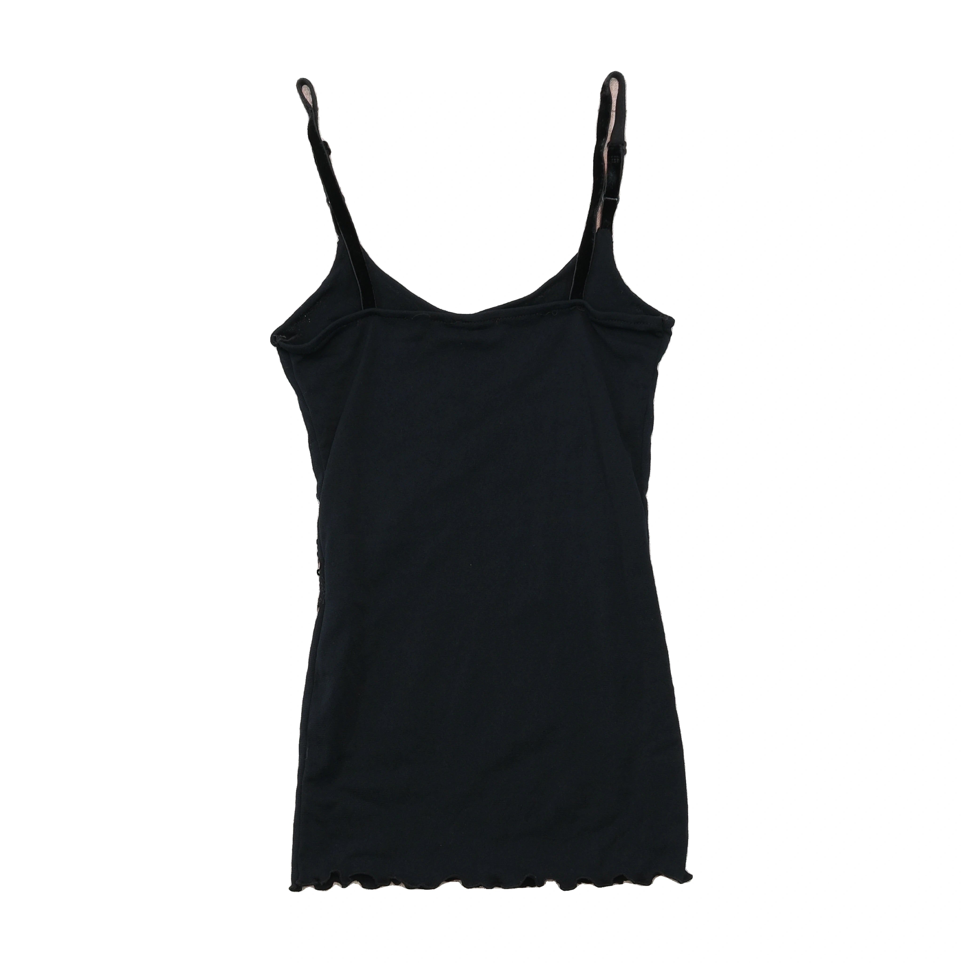 Y2K Black Sequin Cami Tank Top