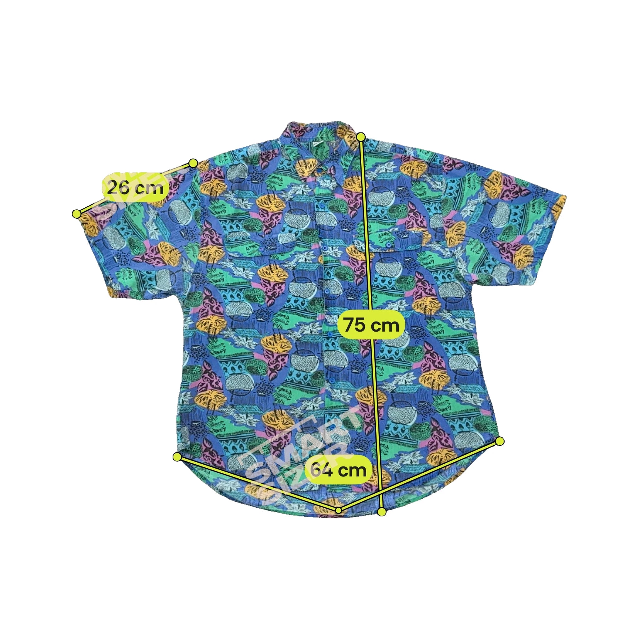 Camisa munari fabio for blitz vintage com estampado abstrato