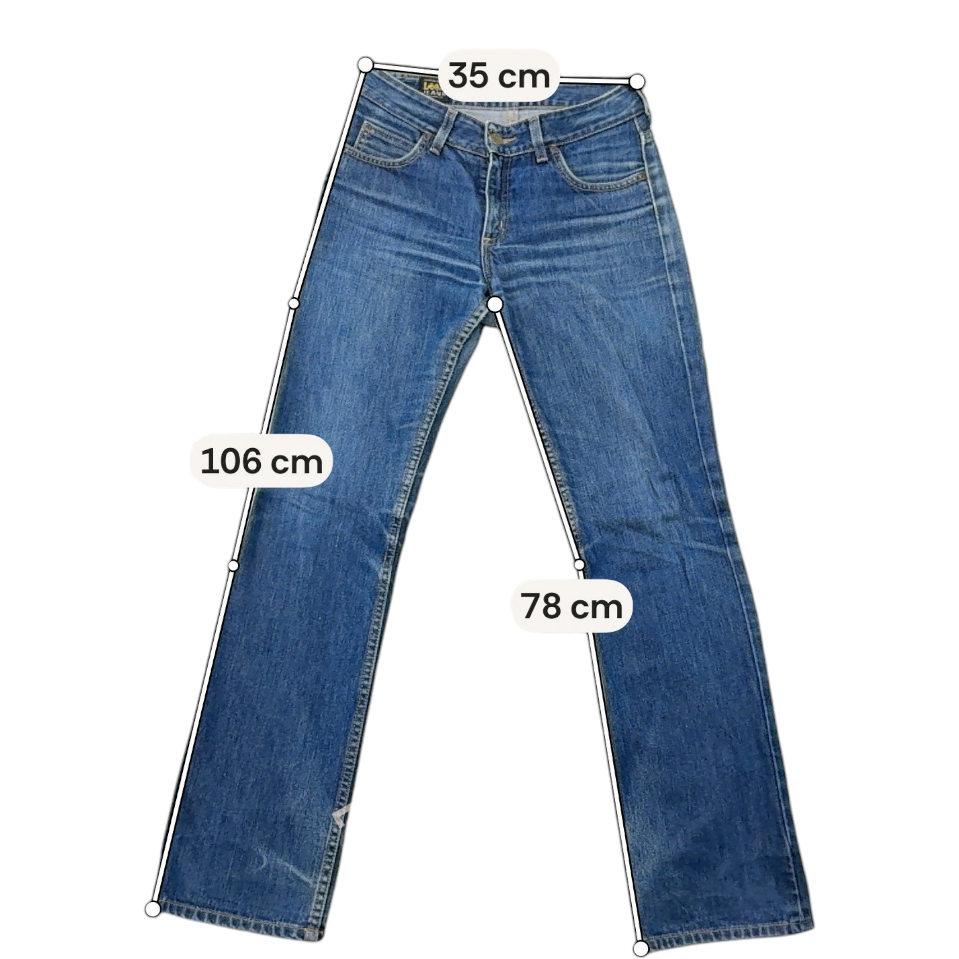 GAS Faded Wash Stretch Denim Jeans